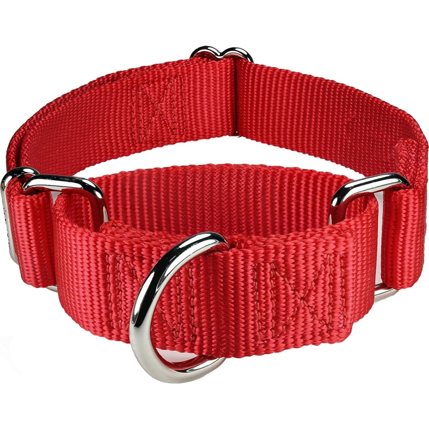 Collar Martingale Ajustable Mikivery Nylon Rojo M 2.54cm