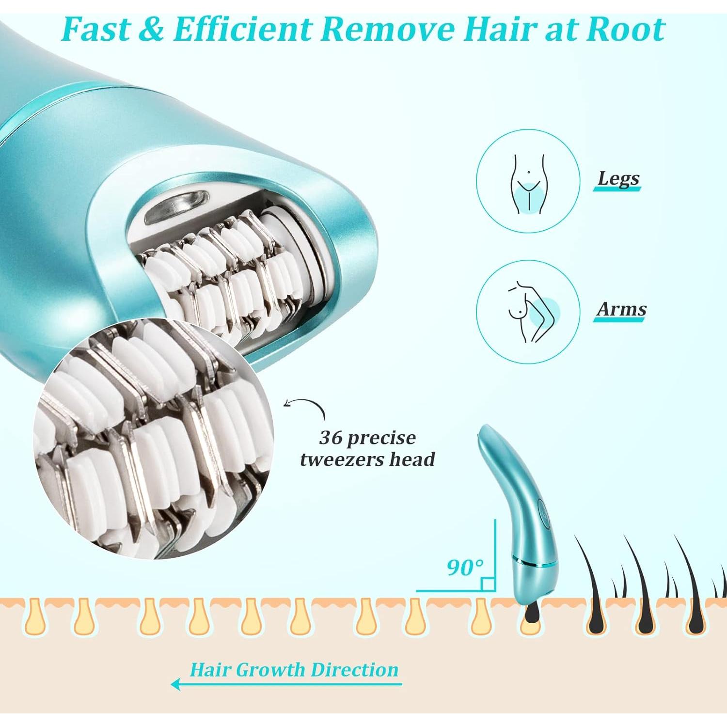 Epilador YHC 3-en-1 Inalámbrico Impermeable para Mujeres