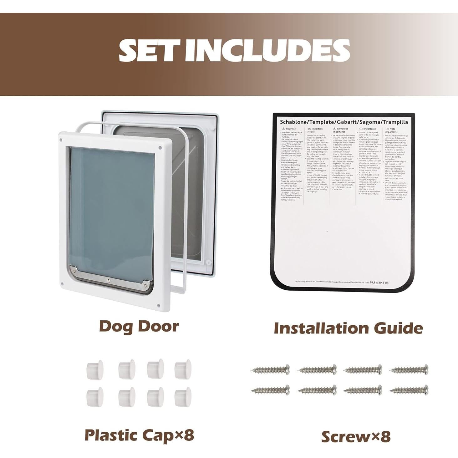 Puerta para Mascotas PETPRIME Grande 2 Vías con Bloqueo