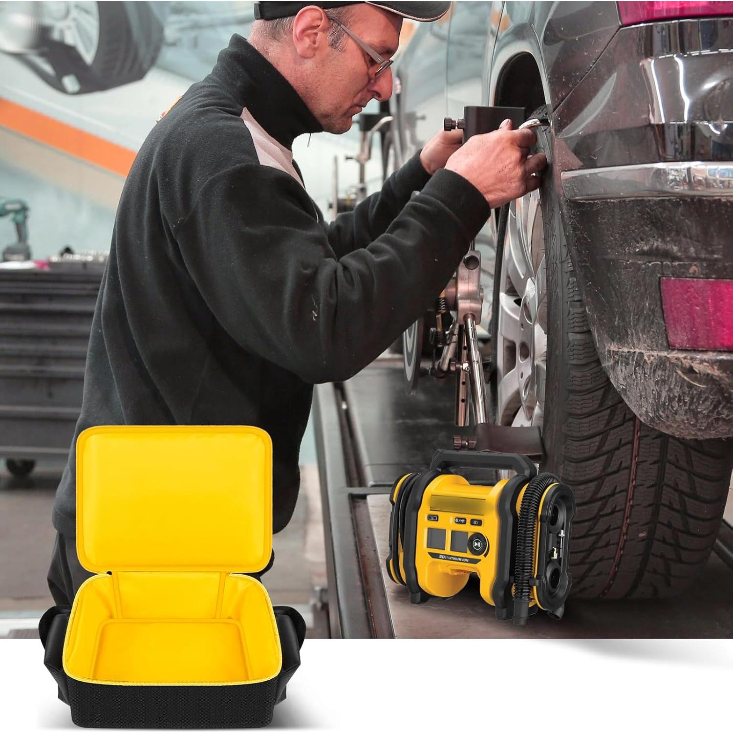 Funda para Compresor de Aire Tanmqin 20V Amarillo Interior