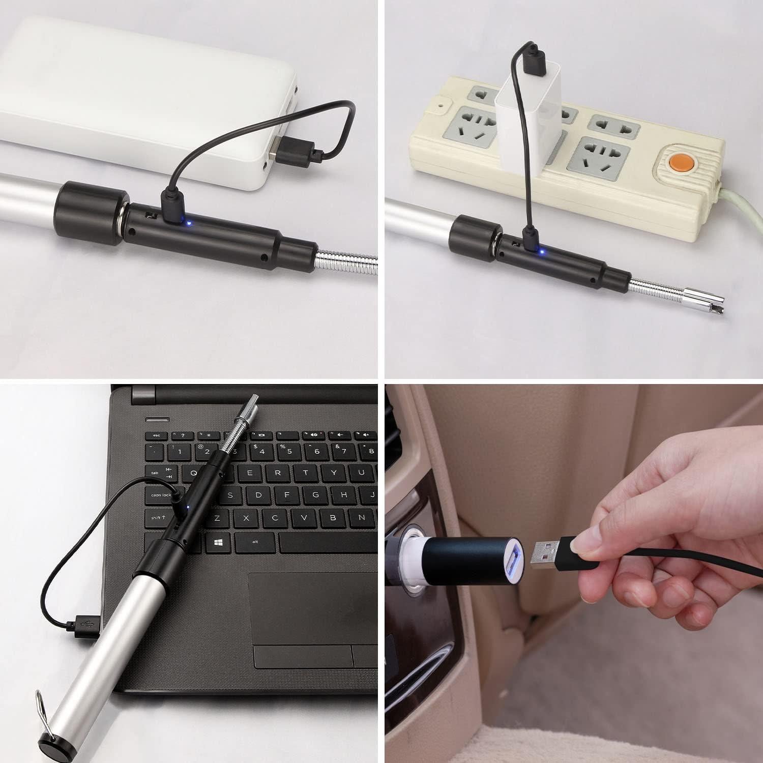 Encendedor Eléctrico Retráctil Flahonka 29-70 cm Plata