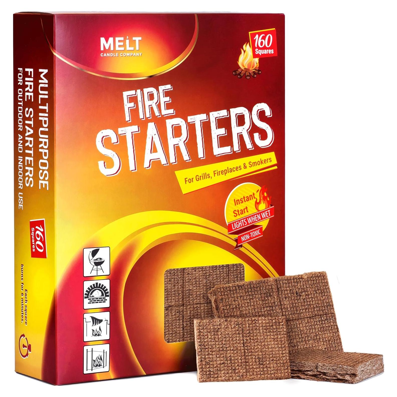 Iniciadores de Fuego Melt Candle 160 pcs Resistente al Agua