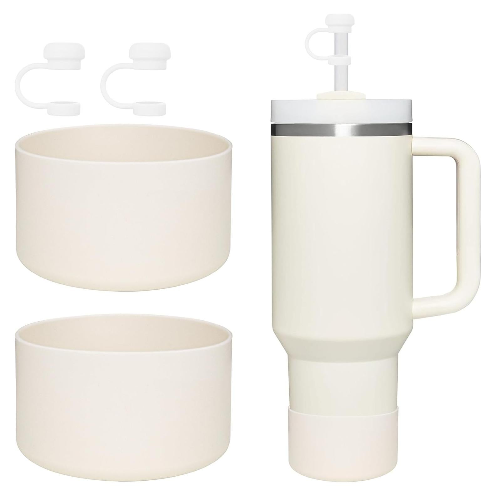 HEYSKAY 2pcs Protective Flask Silicone Boot Base for Stanley Quencher Adventure 40oz & Stanley IceFlow 20oz 30oz Tumbler, and Compatible with 12-24oz Hydro Sport Water Bottles,Yeti and More