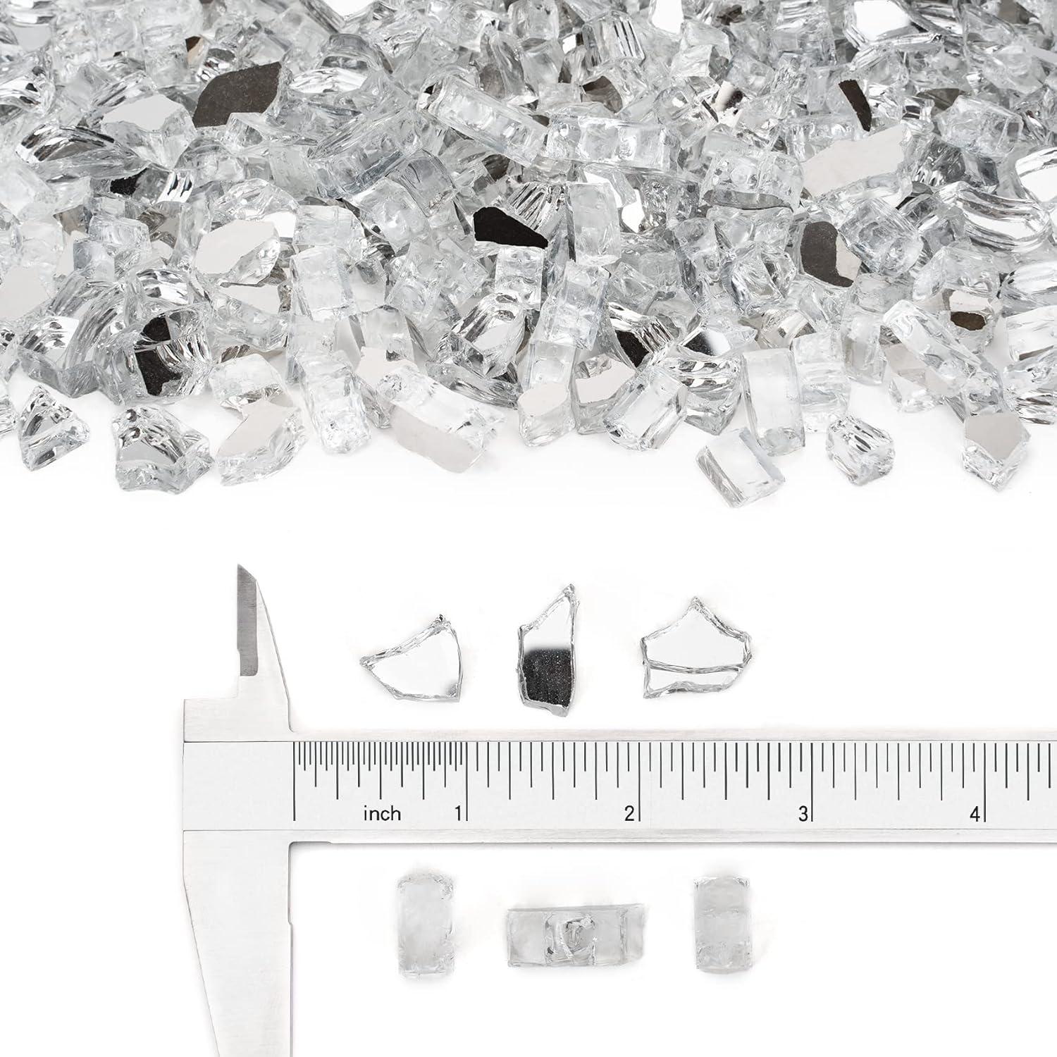 Vidrio de Fuego Stanbroil 4,54 kg Reflectante Platino 1/2"