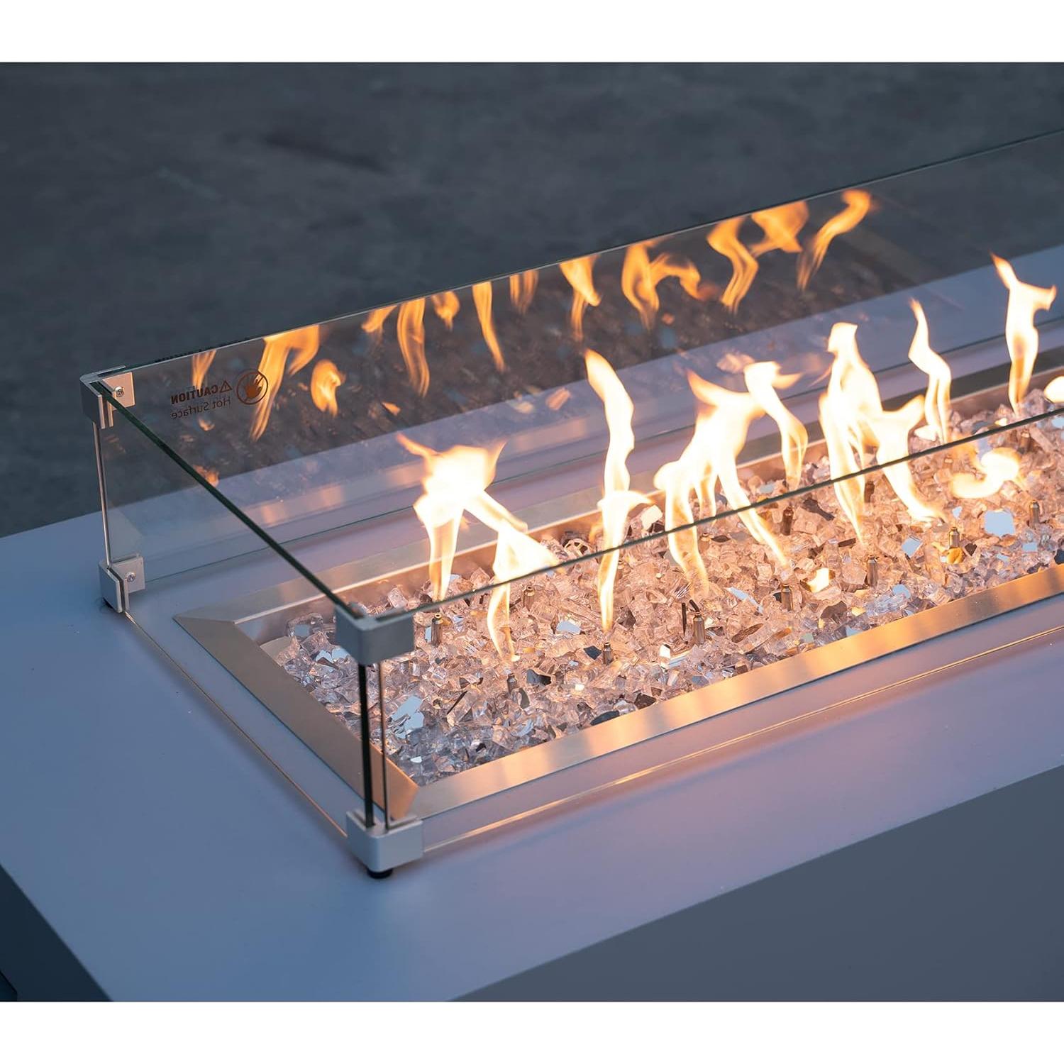 Vidrio de Fuego Stanbroil 4,54 kg Reflectante Platino 1/2"