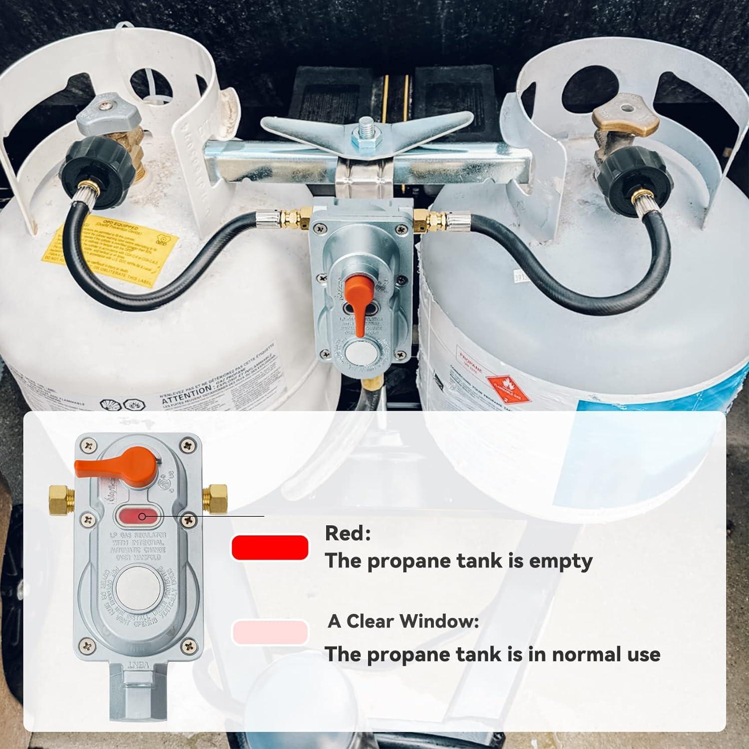 Regulador de Propano Skyflame RV Doble Etapa con 2 Mangueras