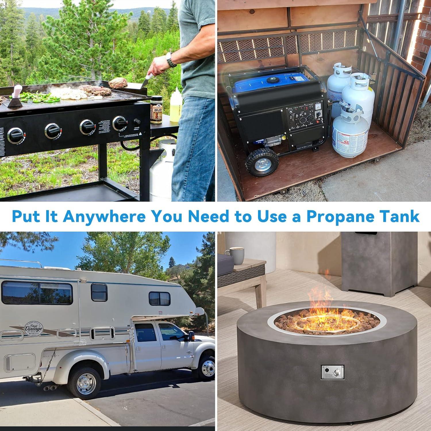 Regulador de Propano Skyflame RV Doble Etapa con 2 Mangueras