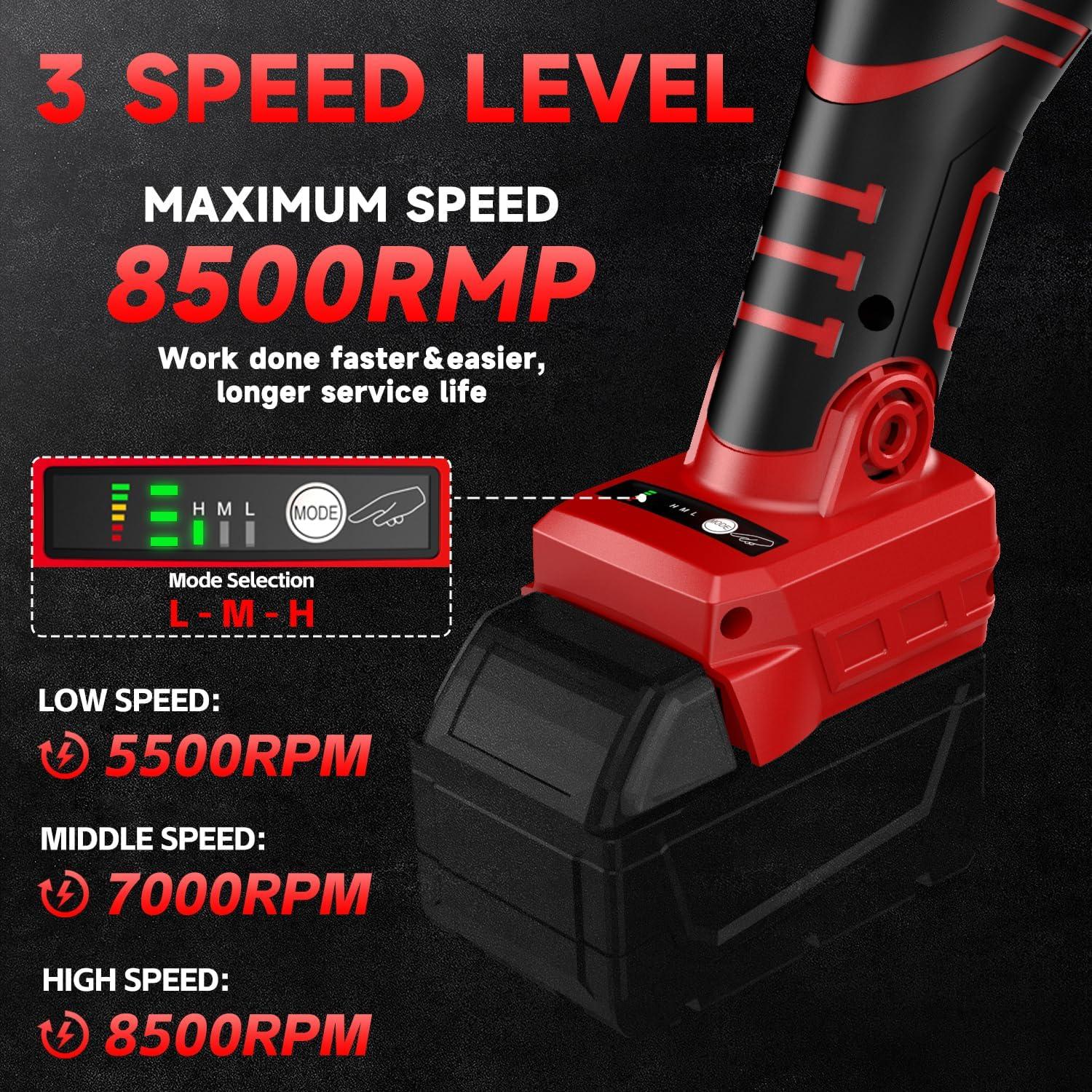 Amoladora Angular Inalámbrica GUNOZE 8500 RPM 4-1/2" Sin Batería