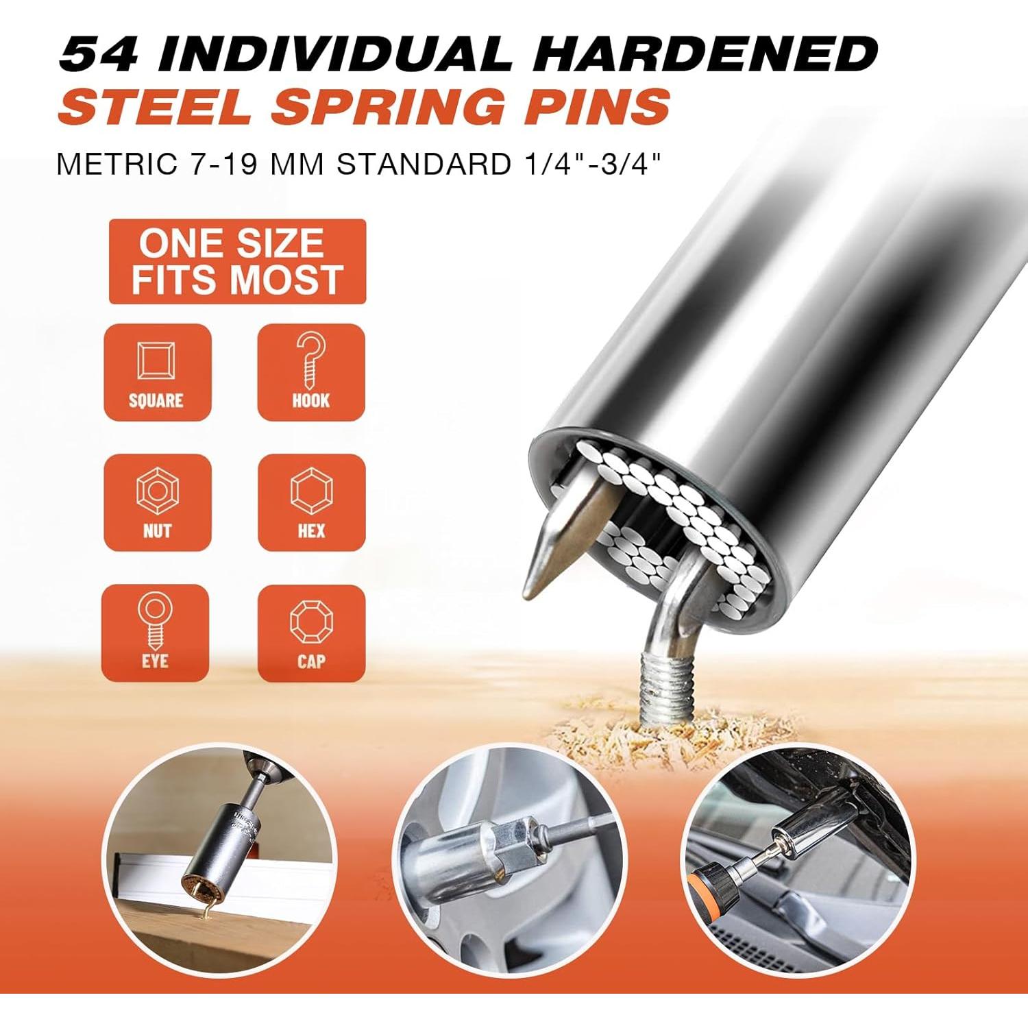 Herramienta Enchufe Universal EGIFI 2 PCS Plata - Acero Vanadio