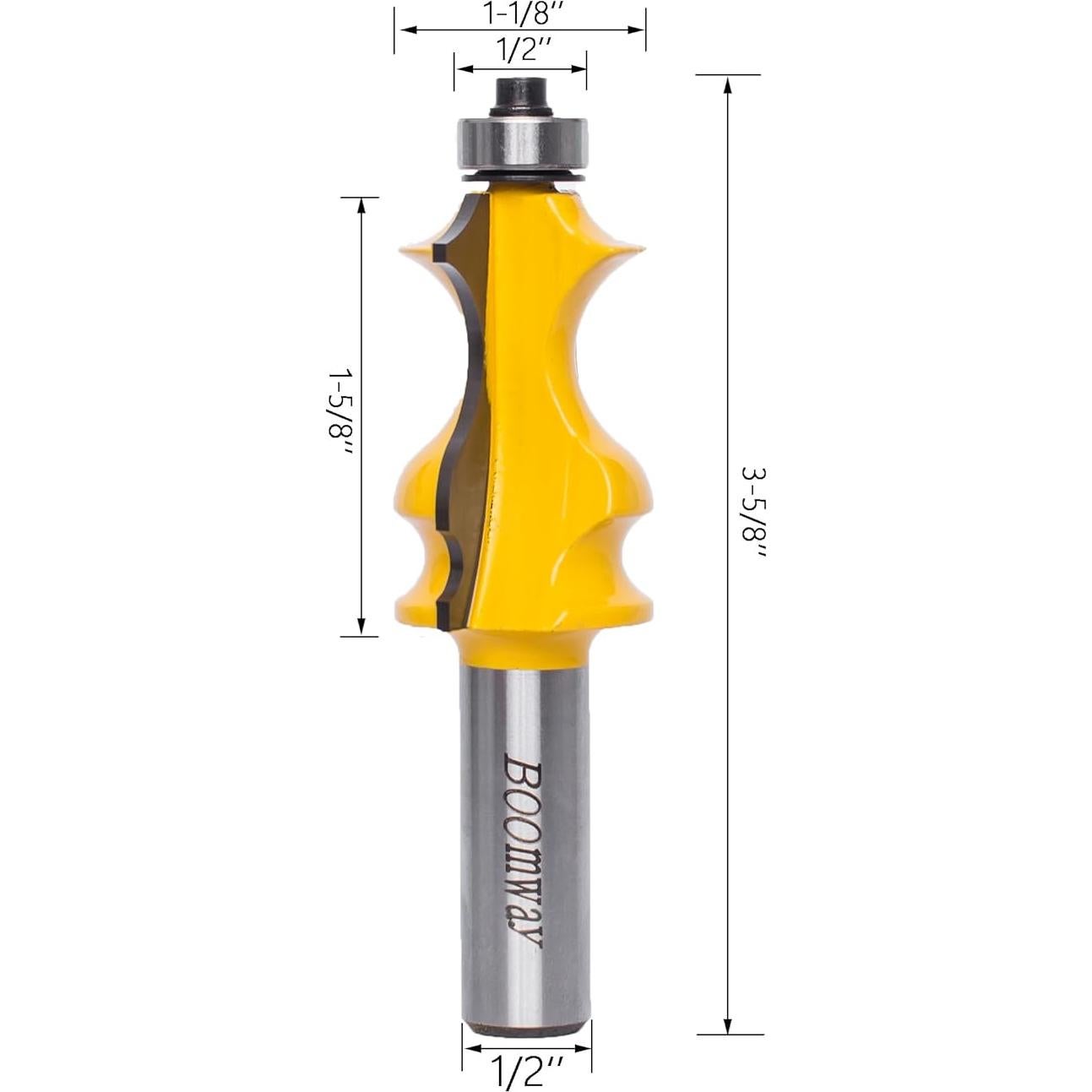 Bits de Router Boomway 1.27cm Vástago para Molduras