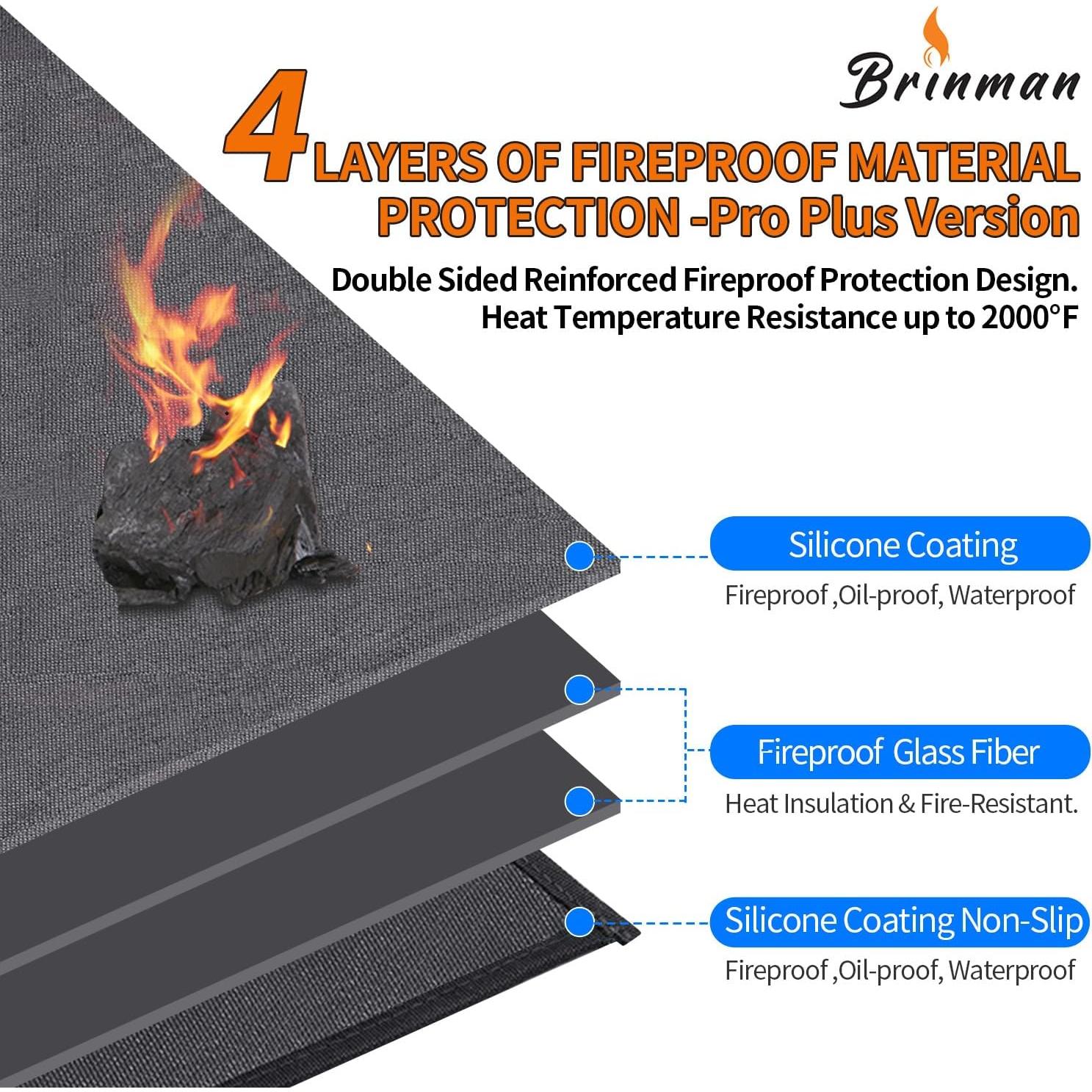 Alfombrilla de Fuego Brinman 100 cm Antideslizante y Resistente