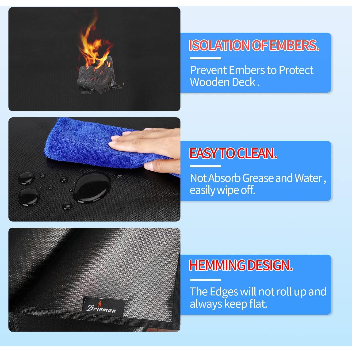 Alfombrilla de Fuego Brinman 100 cm Antideslizante y Resistente