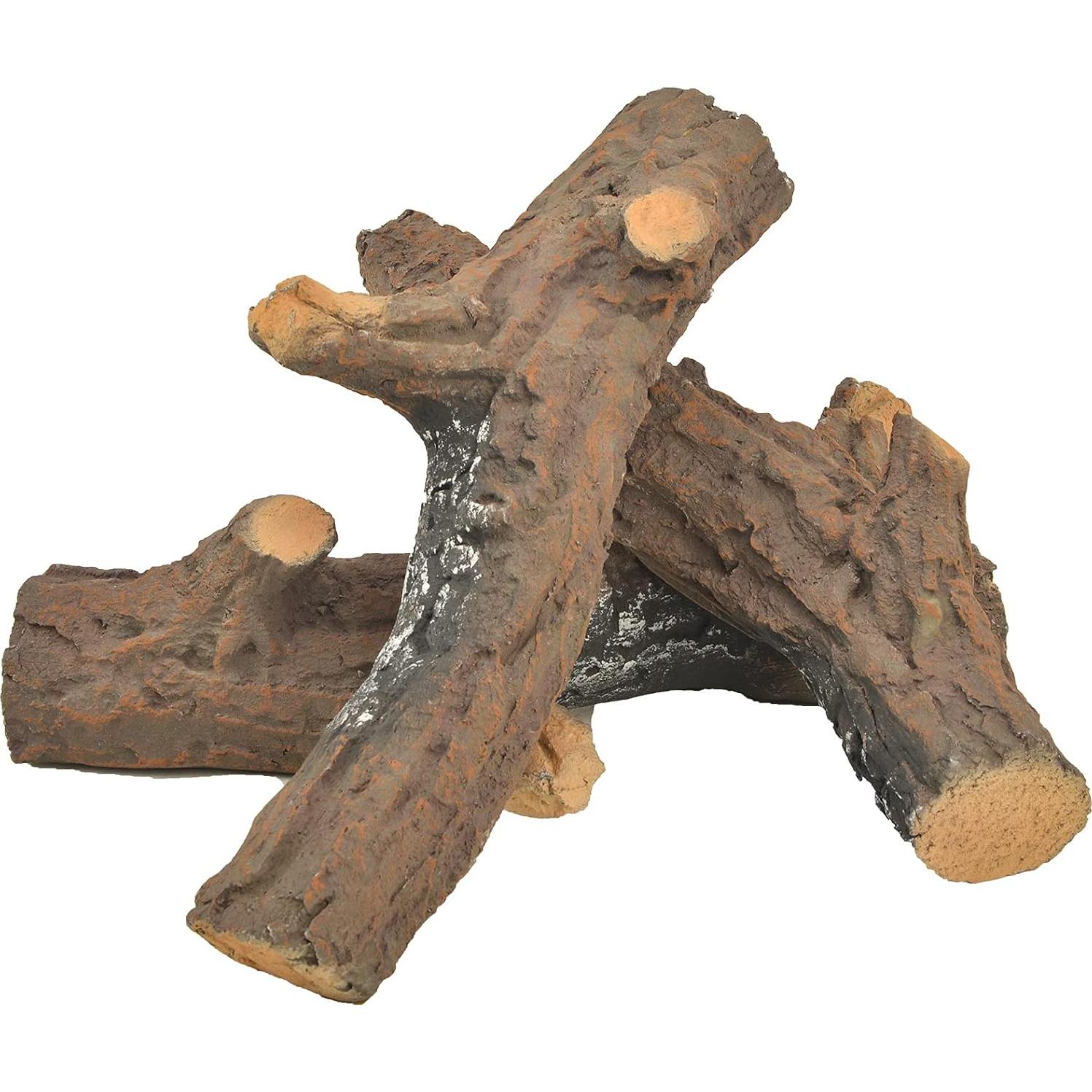 Troncos de Cerámica Skyflame 3 pcs para Chimenea Gas