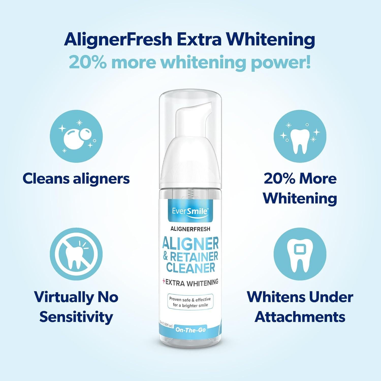 EverSmile AlignerFresh Espuma Blanqueadora 50ml - Limpiador Alineadores