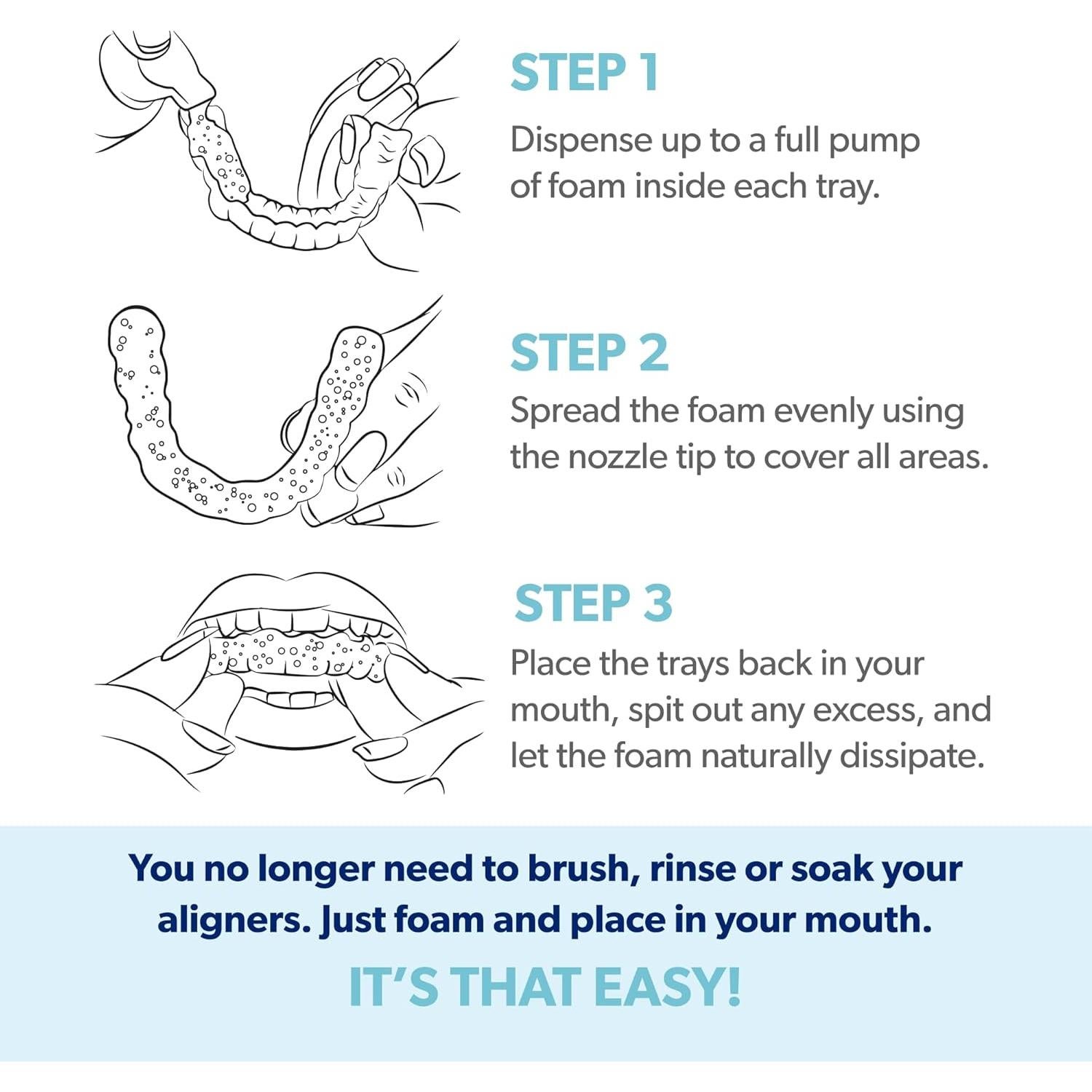 EverSmile AlignerFresh Espuma Blanqueadora 50ml - Limpiador Alineadores