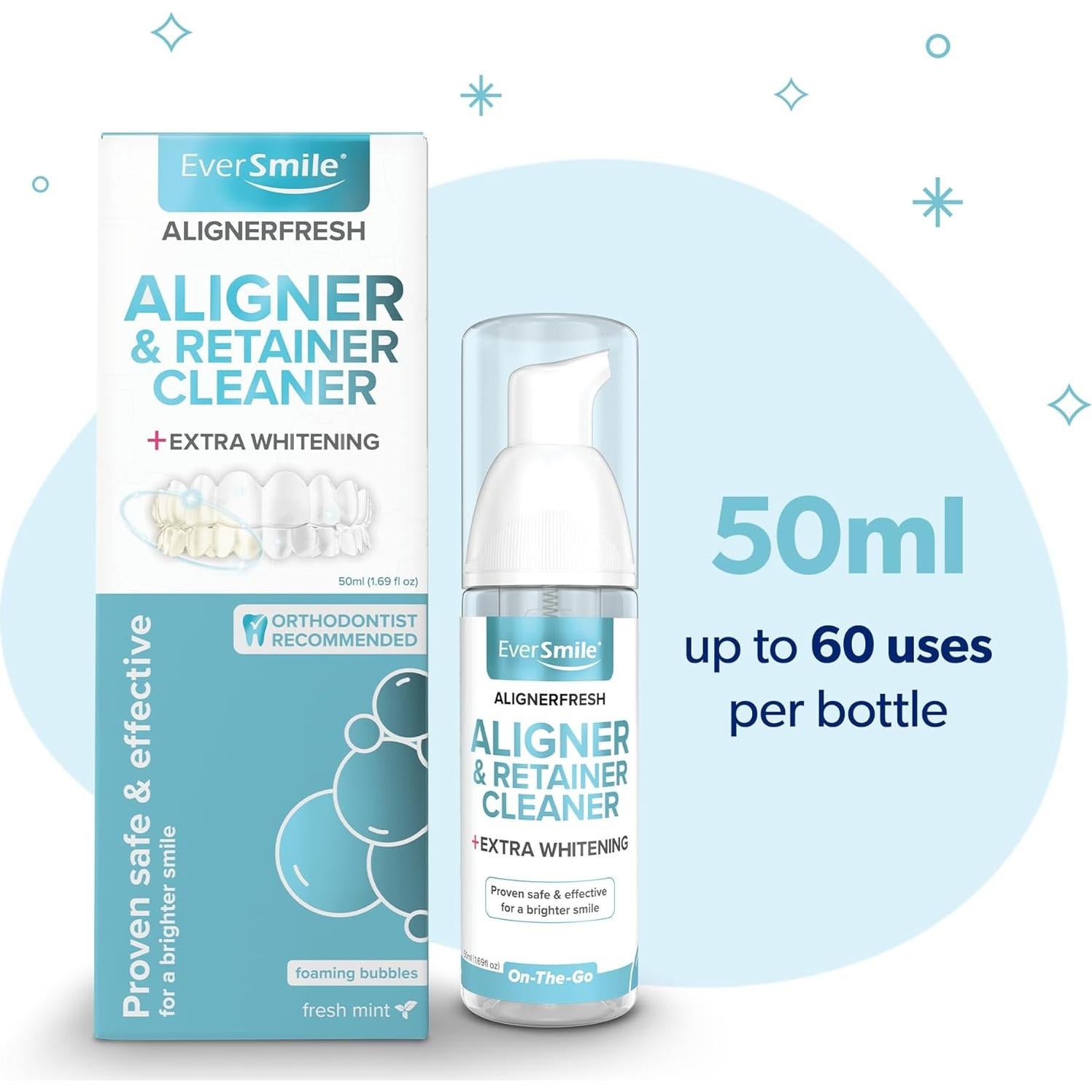 EverSmile AlignerFresh Espuma Blanqueadora 50ml - Limpiador Alineadores