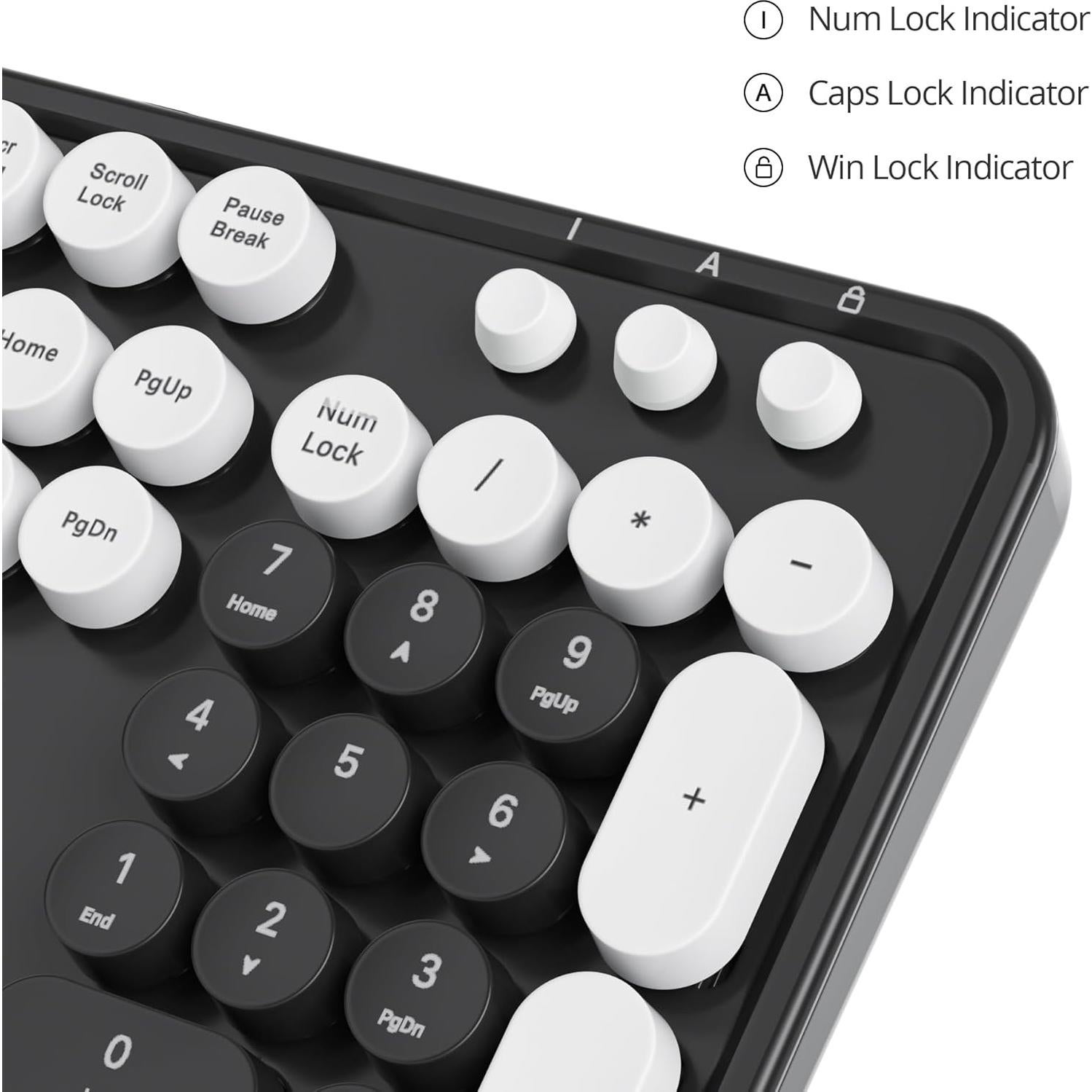 Teclado Retro USB Owpkeenthy Completo con Teclas Flotantes