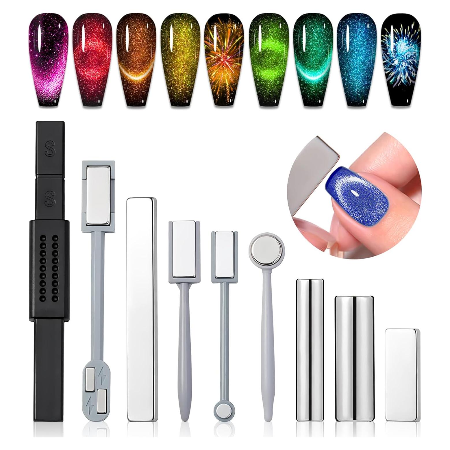 Set de Herramientas de Imán para Uñas Ojo de Gato Saviland 9PCS