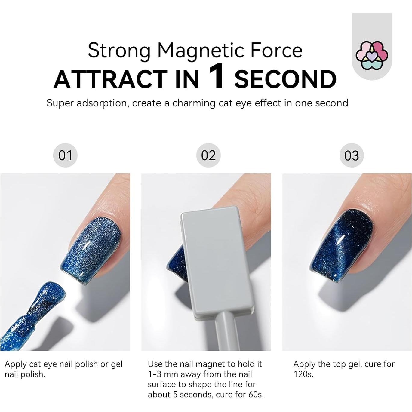 Set de Herramientas de Imán para Uñas Ojo de Gato Saviland 9PCS