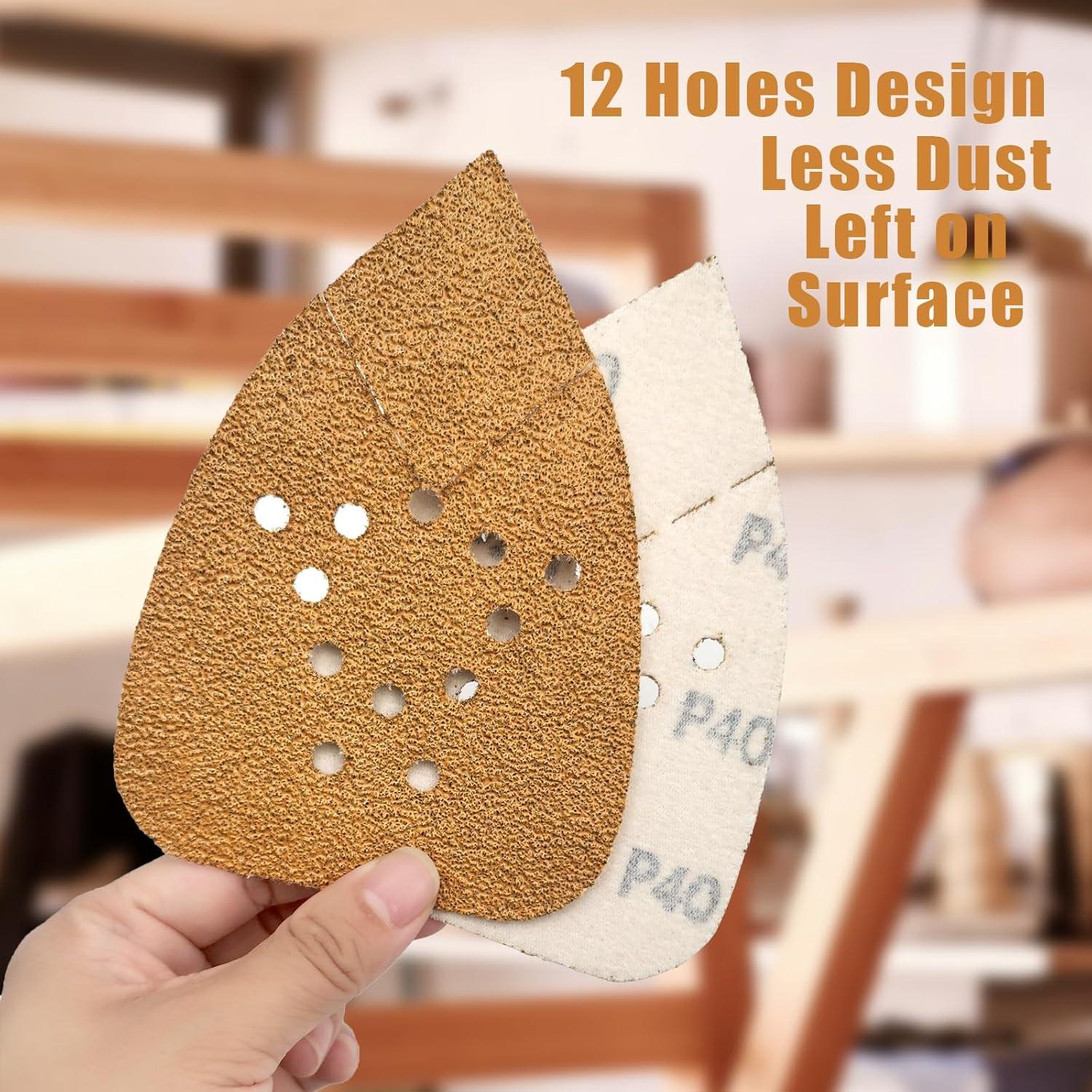 50 Almohadillas de Lija 40 Granos Black and Decker 95x135mm