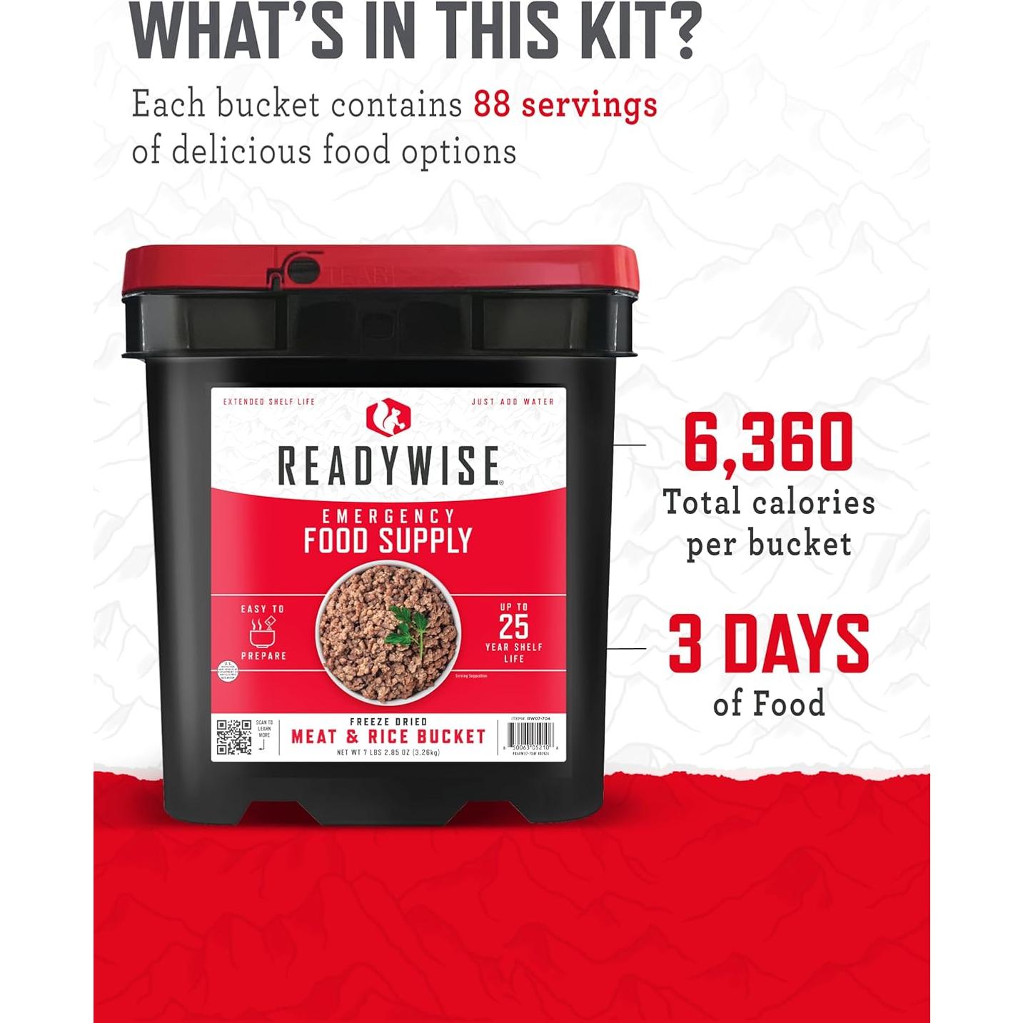 ReadyWise Suministro de Alimentos de Emergencia 88 Porciones