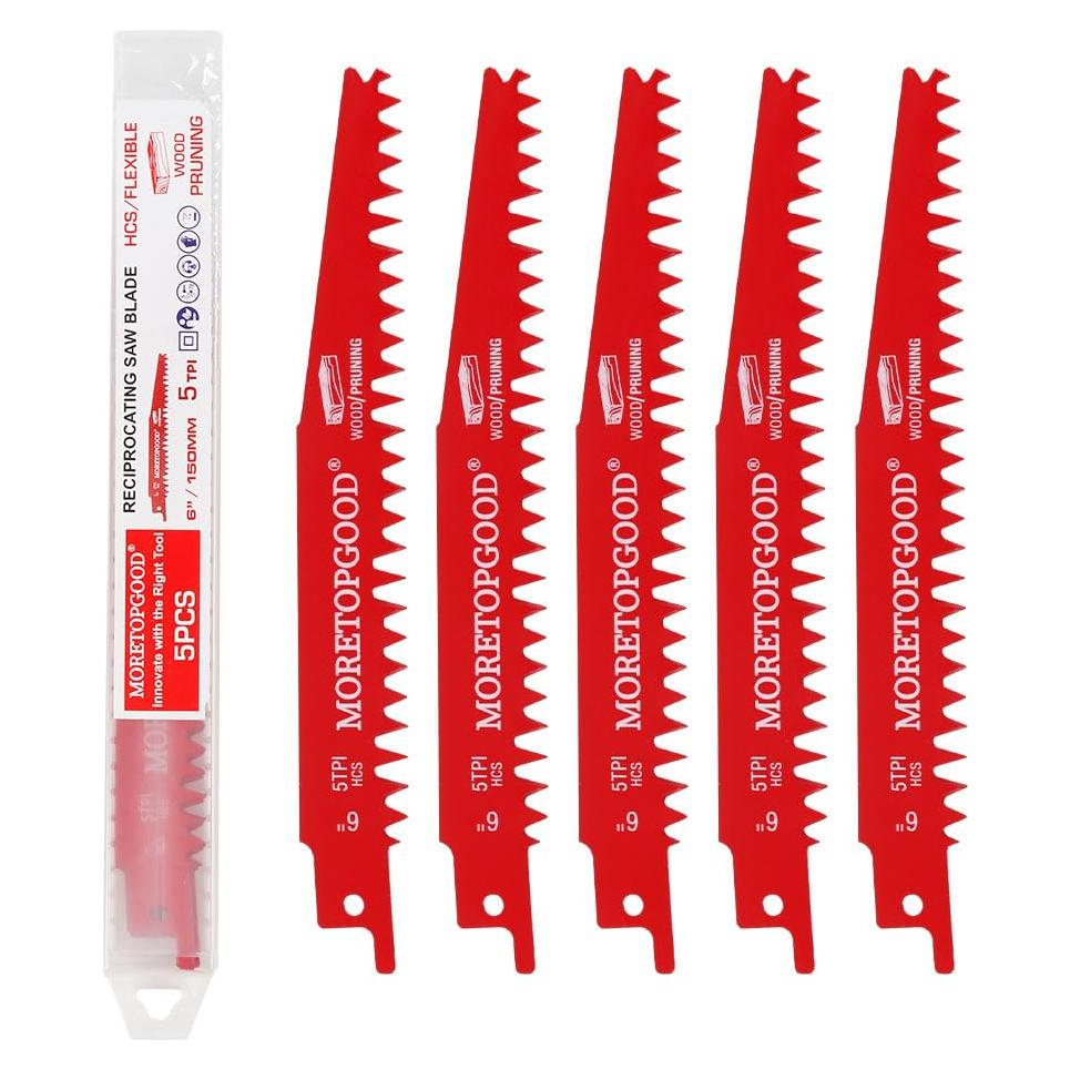 Hojas de sierra recíproca para poda MORETOPGOOD 15.24 cm 5 piezas