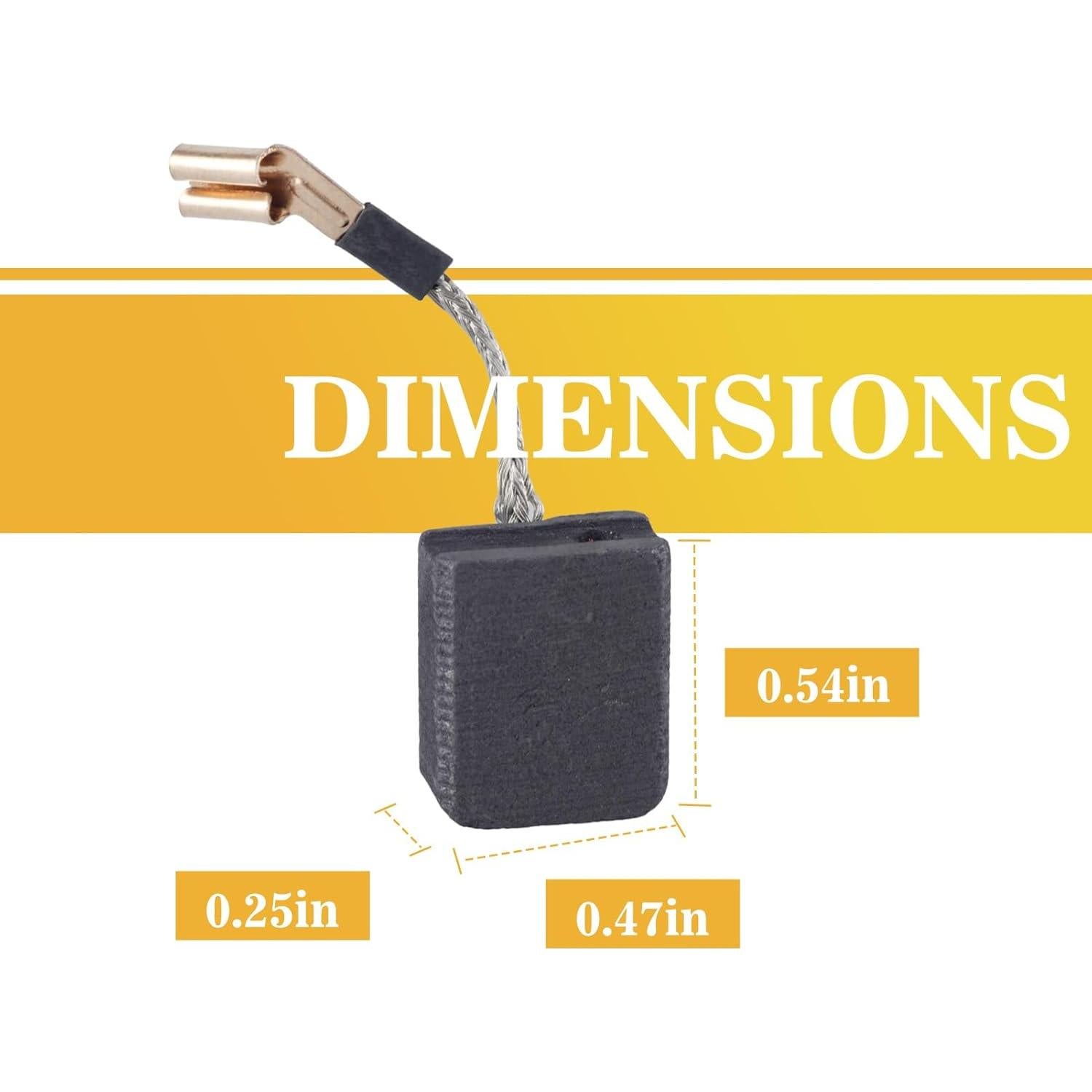 Paquete de 10 cepillos de carbón JUXIANG N257540 para Dewalt