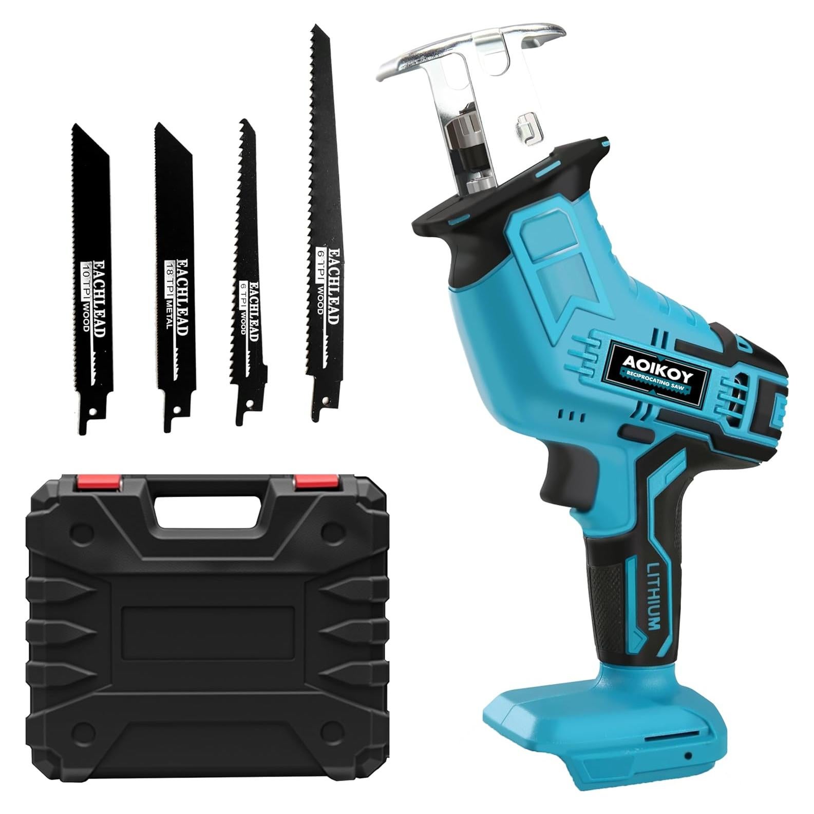 Sierra Recíproca Inalámbrica Aoikoy 18V para Madera y Metal