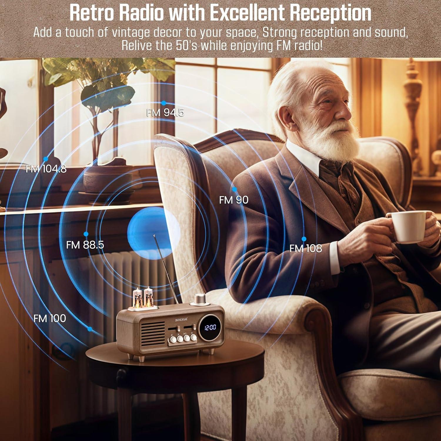 Altavoz Bluetooth Ruihua RH-P260 Retro con Radio FM y USB