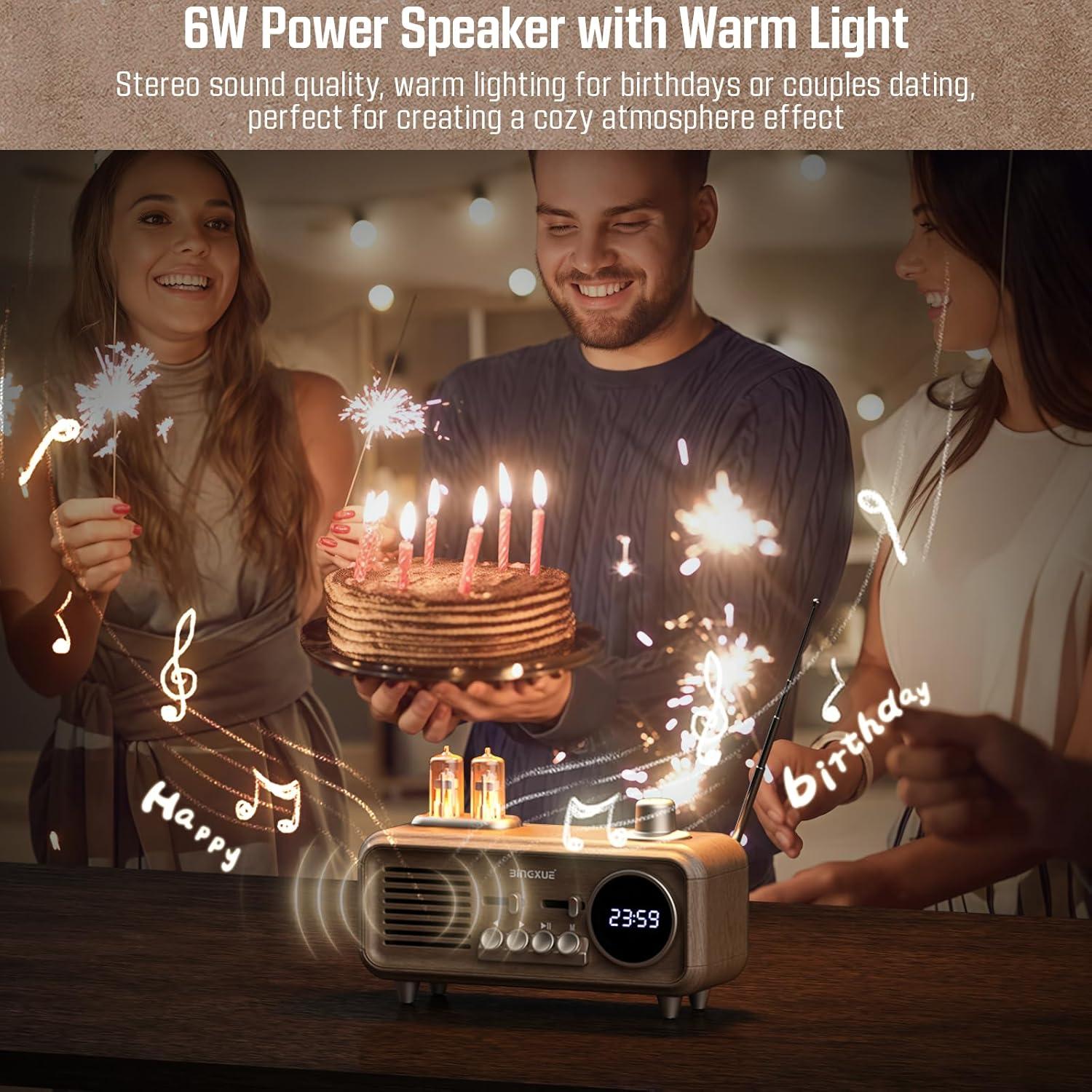 Altavoz Bluetooth Ruihua RH-P260 Retro con Radio FM y USB