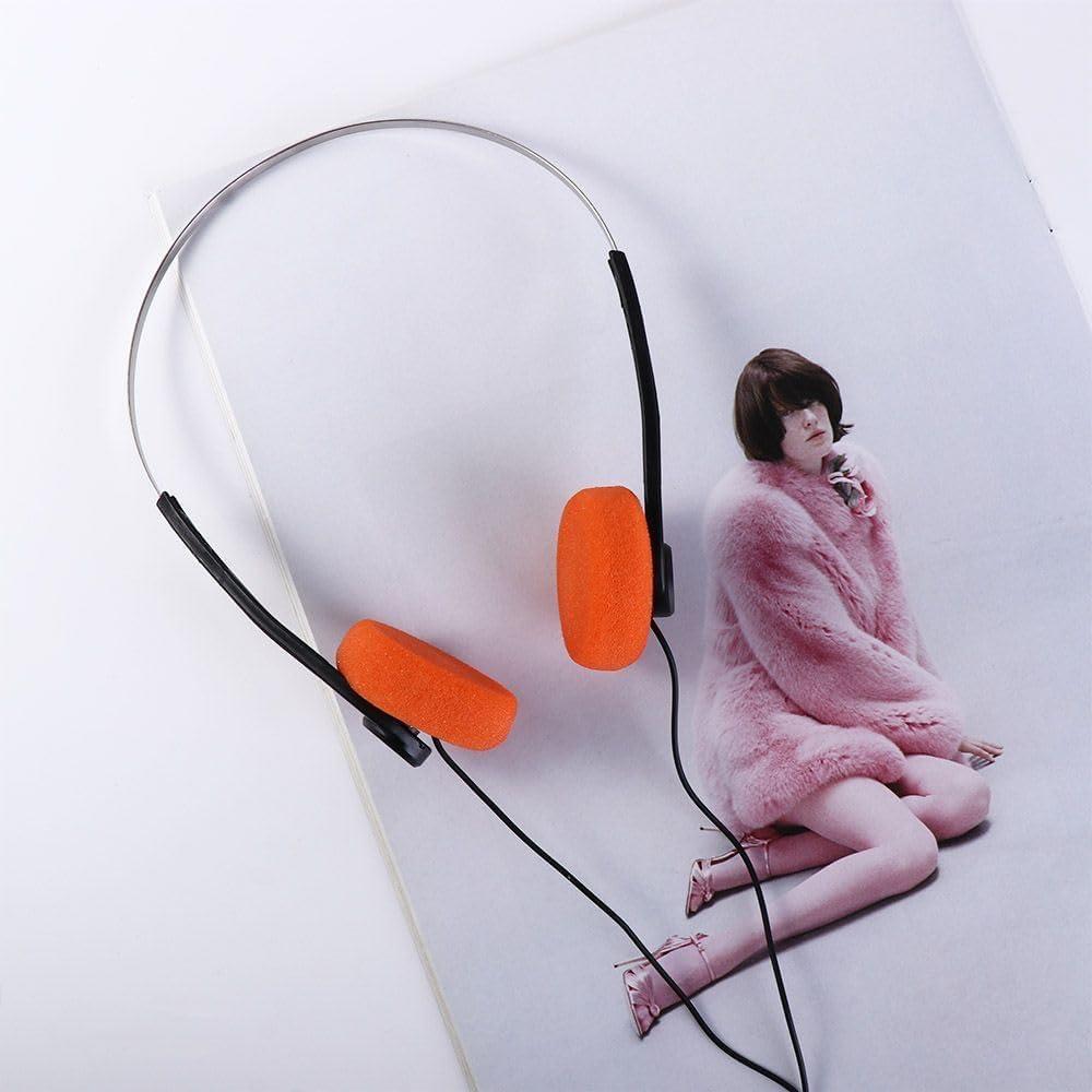 Auriculares Retro Naranja JJLFresheners On Ear Estéreo