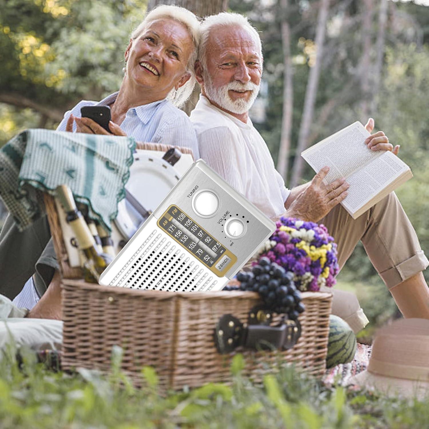 Radio Portátil AM/FM Dongguan YR-R18 Blanca con Auriculares