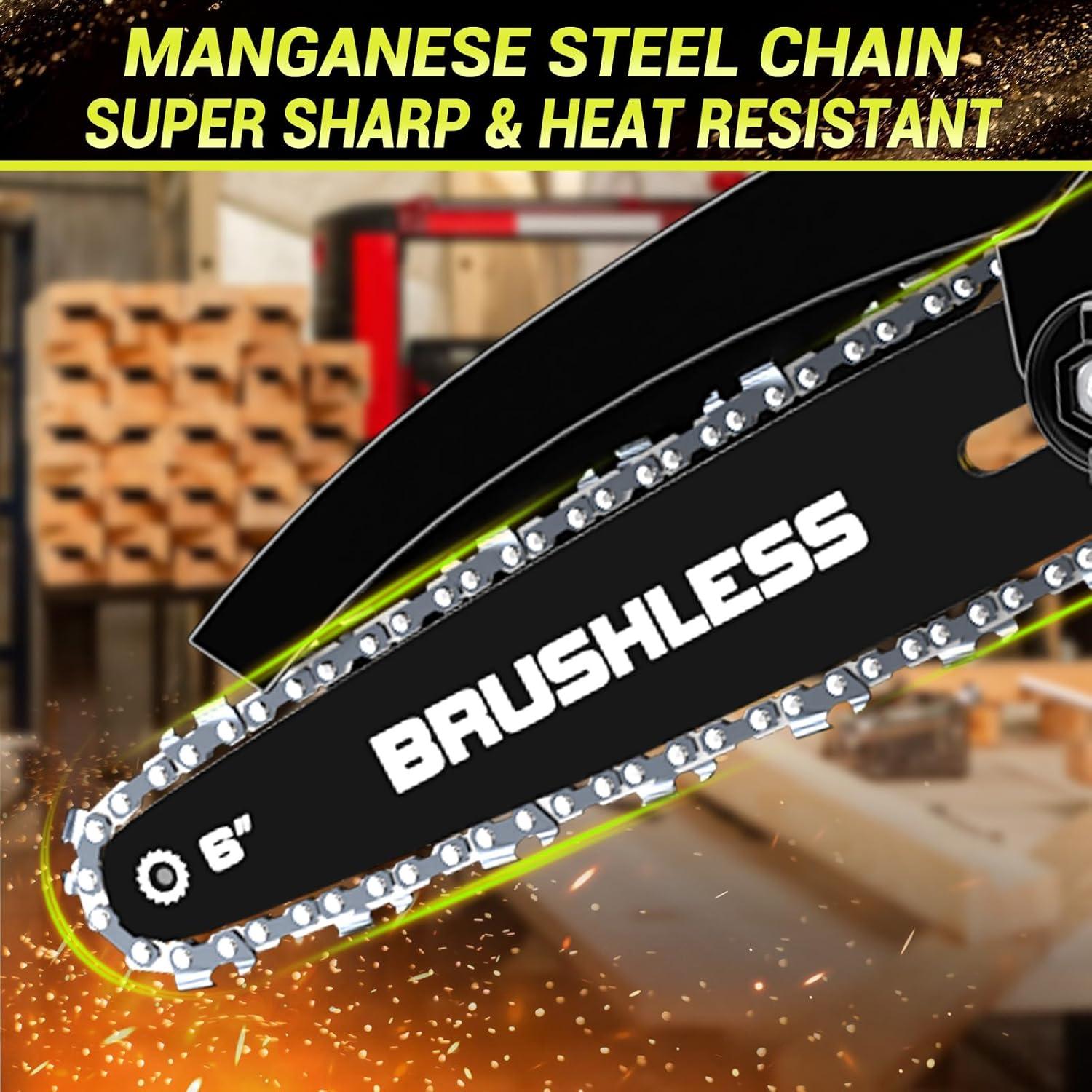 Mini Motosierra Eléctrica LITEKON 20V 1000W 6" Batería 4000mAh