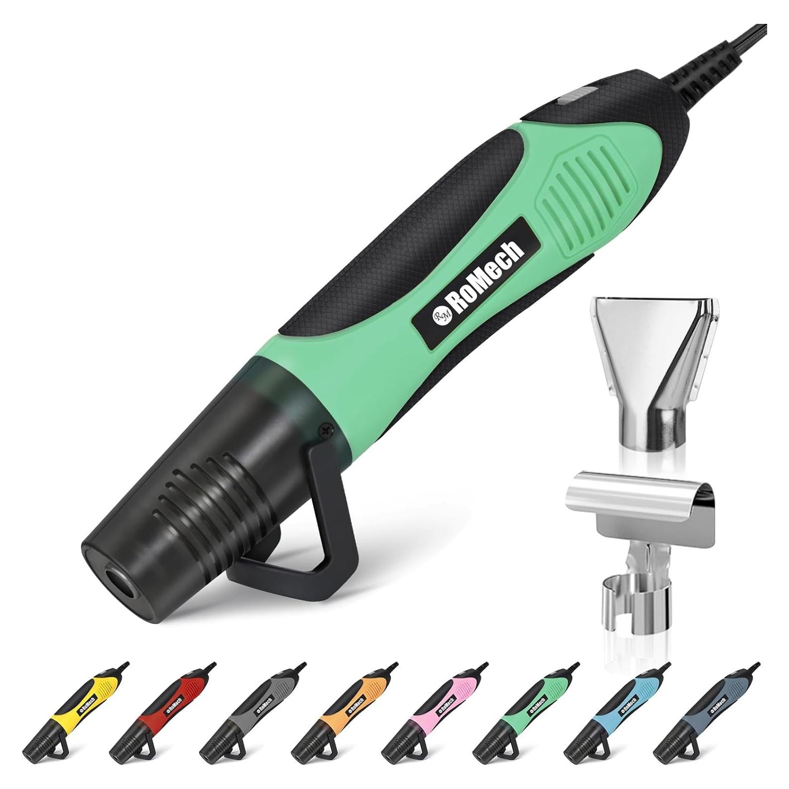 Pistola de Calor ROMECH 350W Doble Temperatura Verde