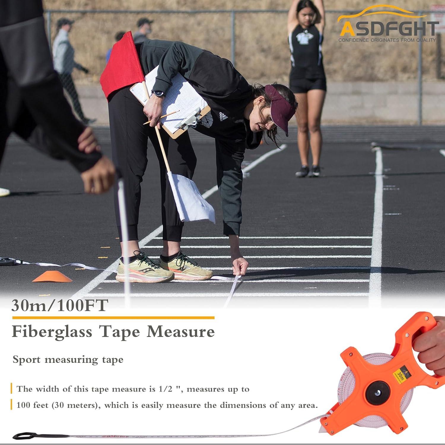 Cinta Métrica de Carrete Abierto 30 m ASDFGHT Doble Lado