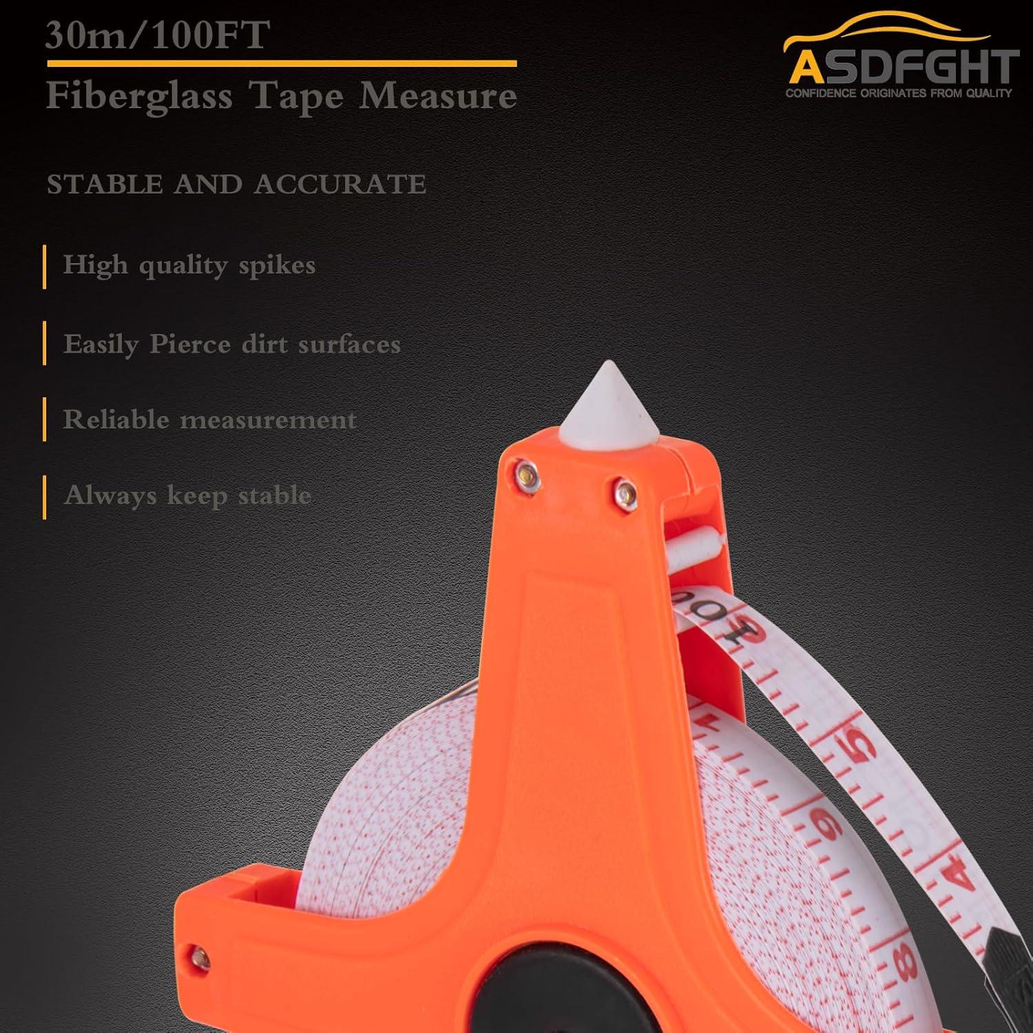 Cinta Métrica de Carrete Abierto 30 m ASDFGHT Doble Lado