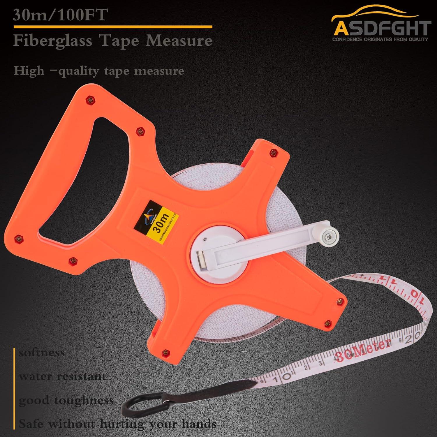 Cinta Métrica de Carrete Abierto 30 m ASDFGHT Doble Lado