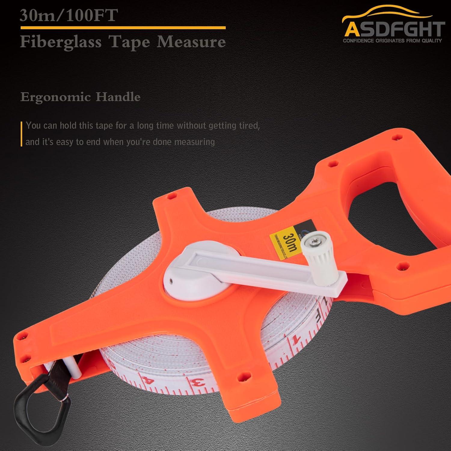 Cinta Métrica de Carrete Abierto 30 m ASDFGHT Doble Lado