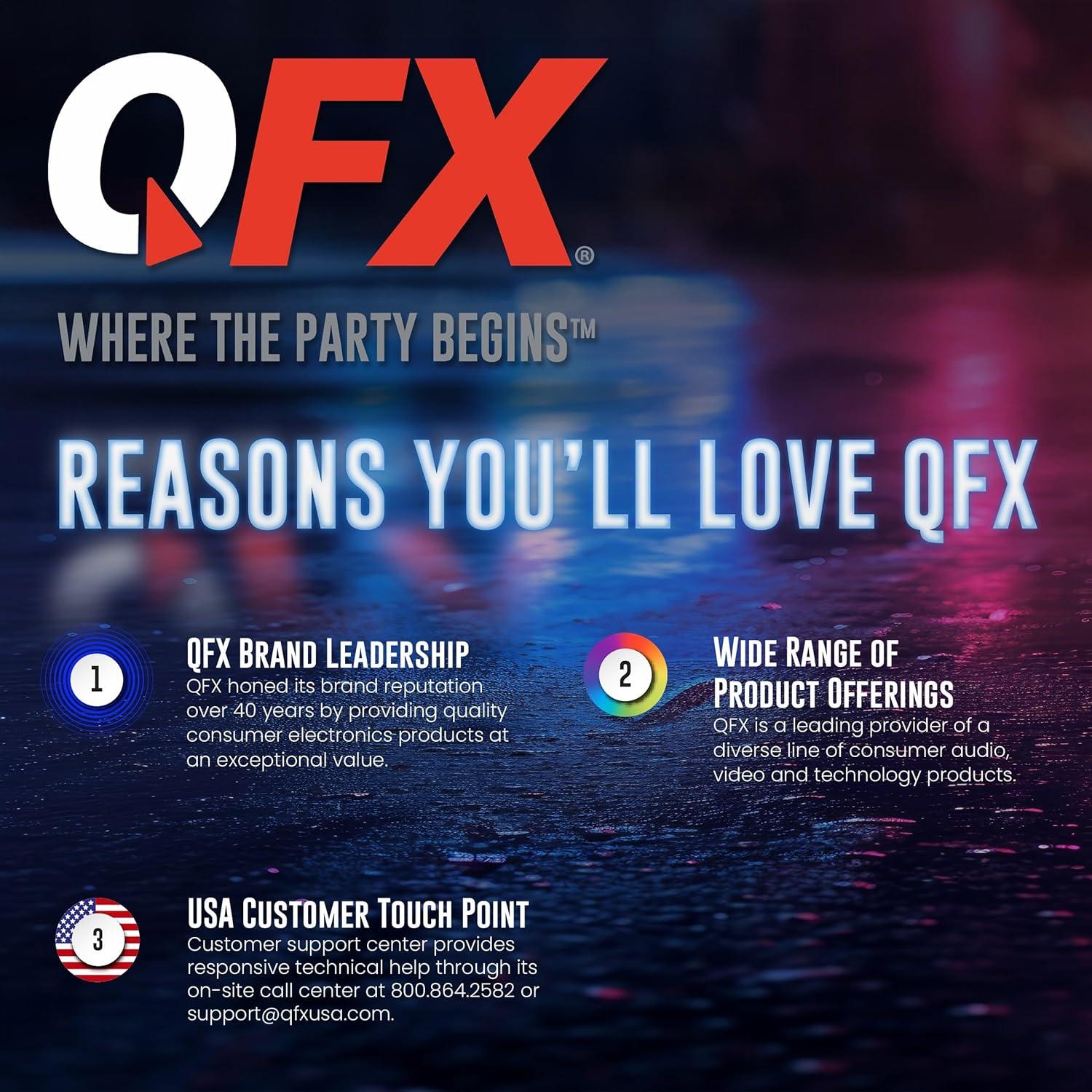 Grabadora de Cinta QFX RETRO-39 USB con Altavoz y Radio FM