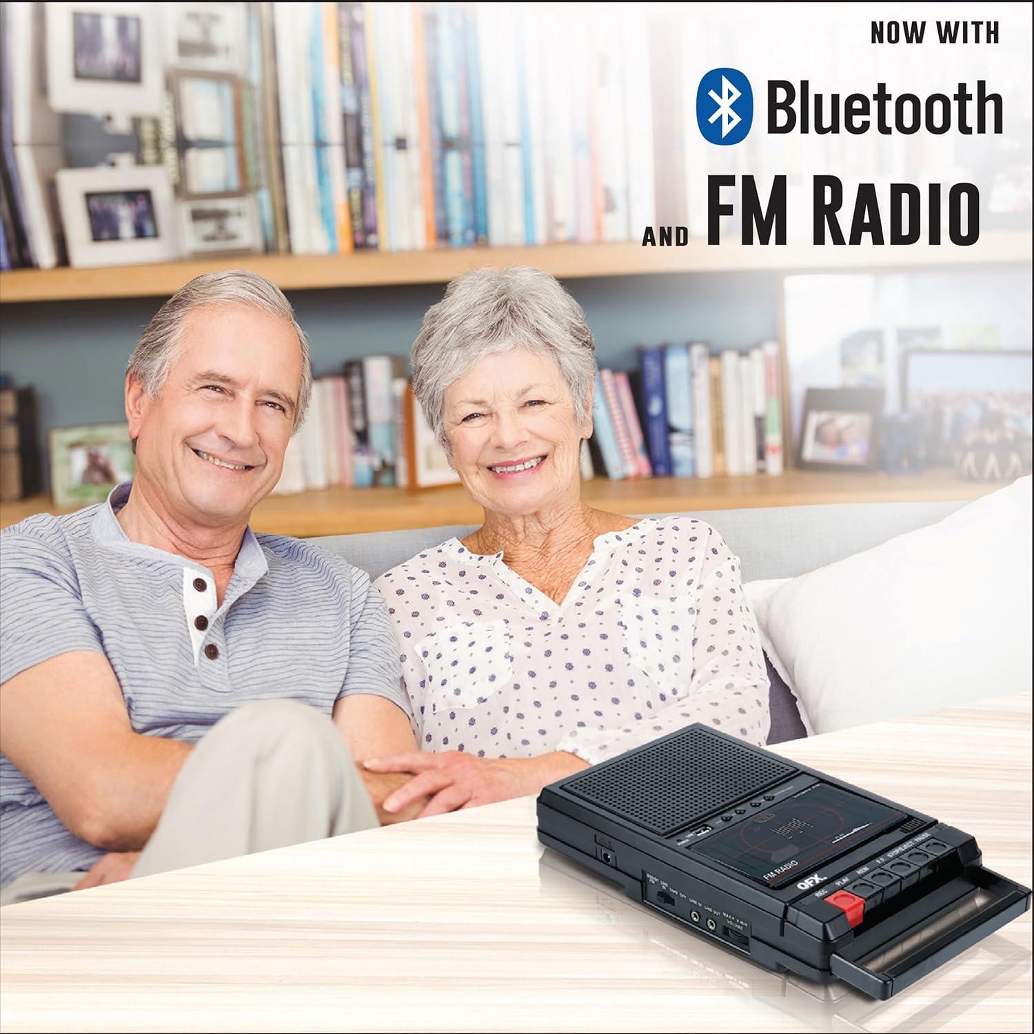 Grabadora de Cinta QFX RETRO-39 USB con Altavoz y Radio FM