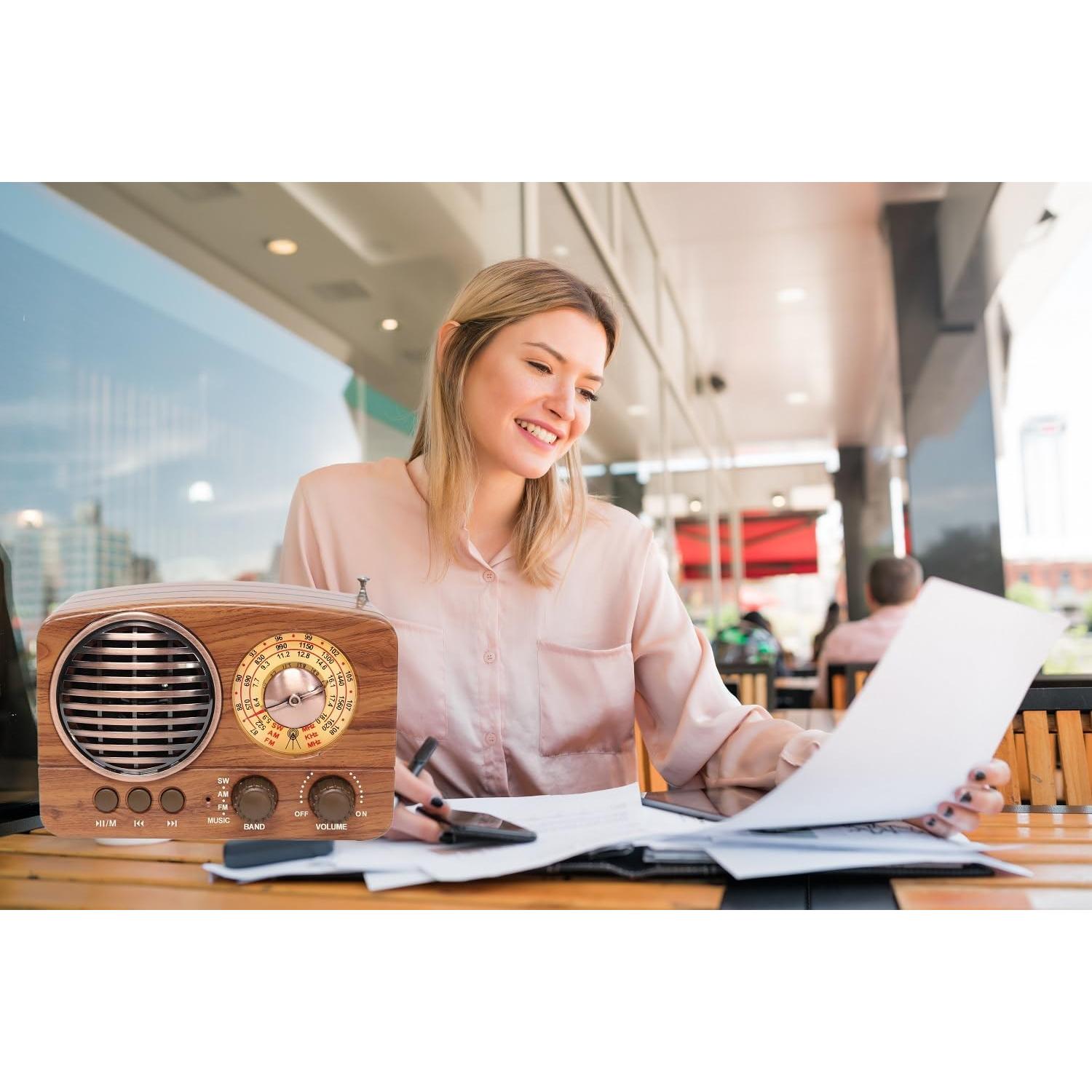 Radio Retro YAGEKING M-1161BT Bluetooth FM AM SW Portátil