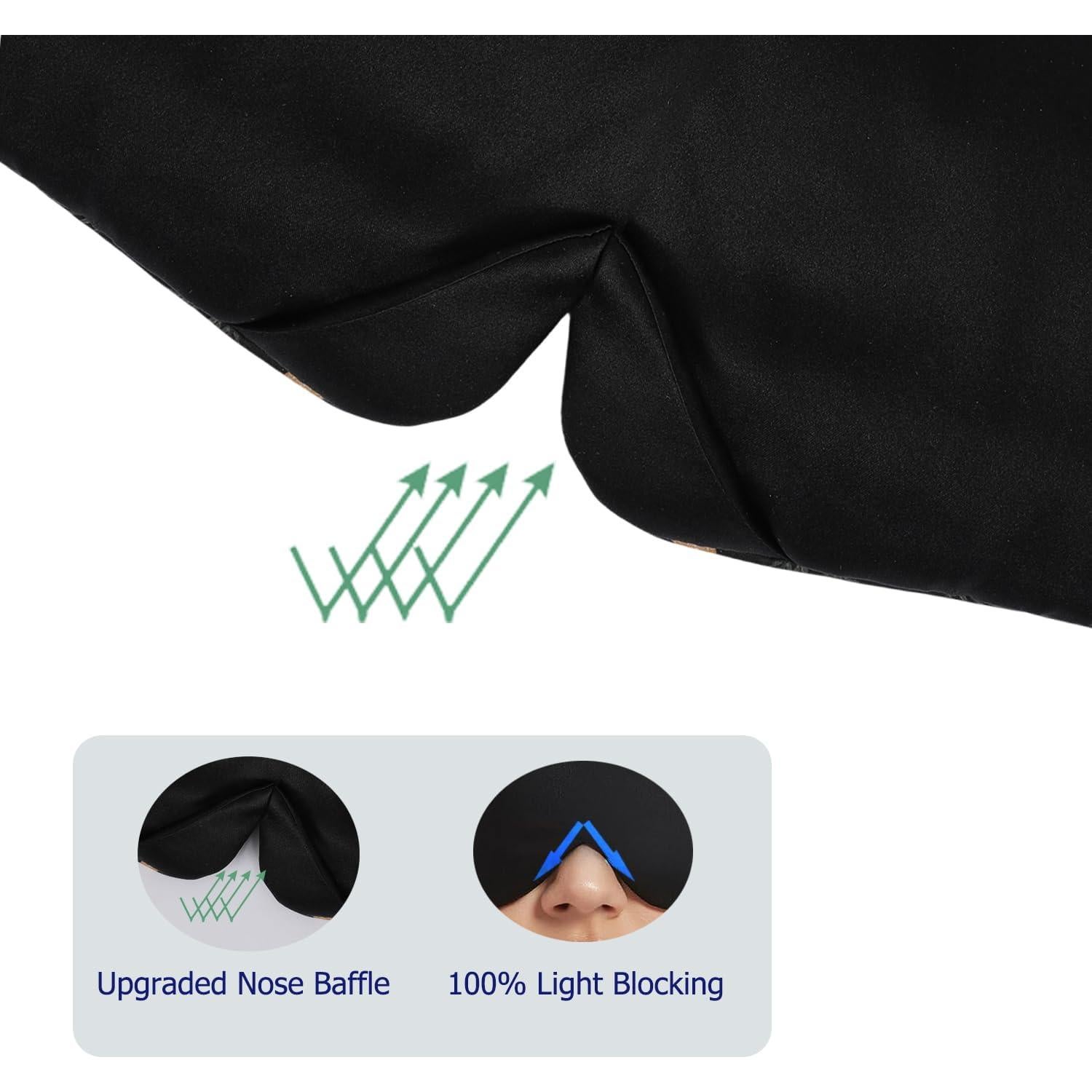 Máscara de Ojos de Seda Alaska Bear EM001-85, Cinta Ancha