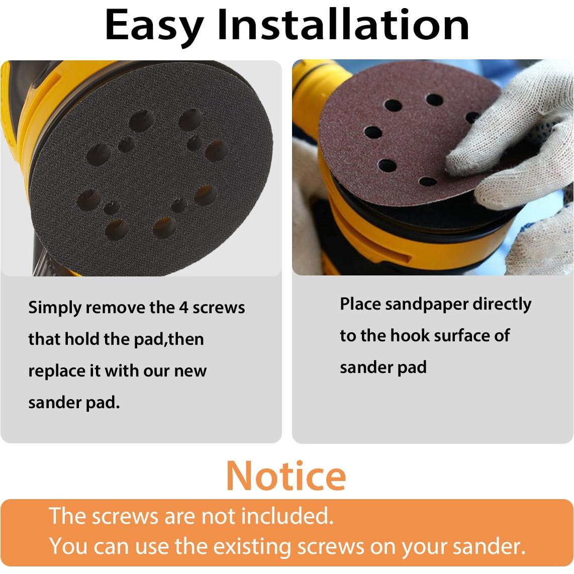 Pad de Lijadora Orbital DeWalt 5" con Gancho y Bucle