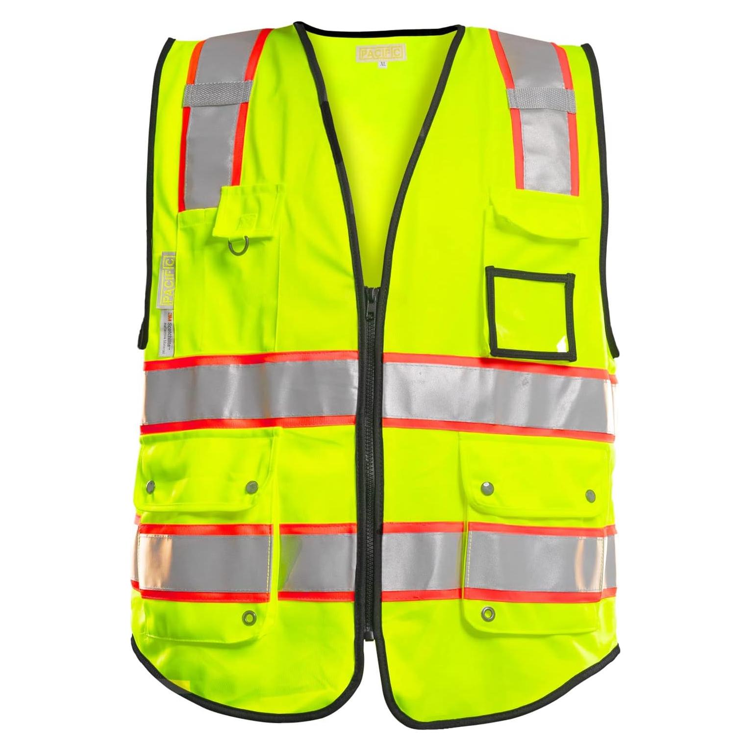 Chaleco de Seguridad PACIFIC PCV002 Amarillo Grande 10 Bolsillos