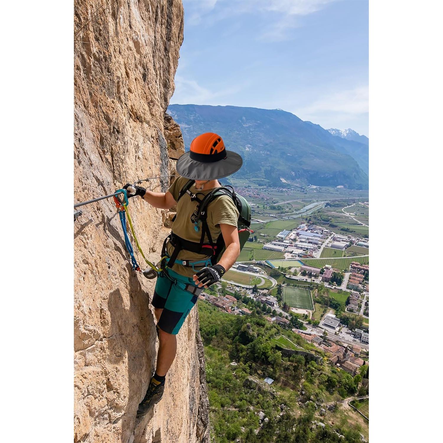 Sombrero de Sol Weiking para Casco de Escalada - Gris Negro