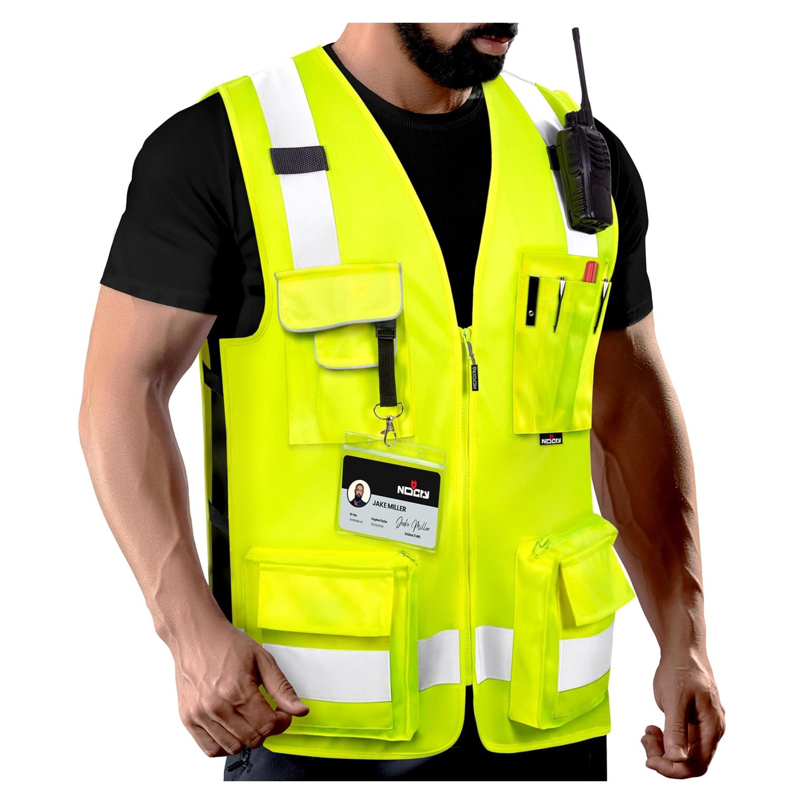 Chaleco de Seguridad NoCry Premium Amarillo Grande Reflectante