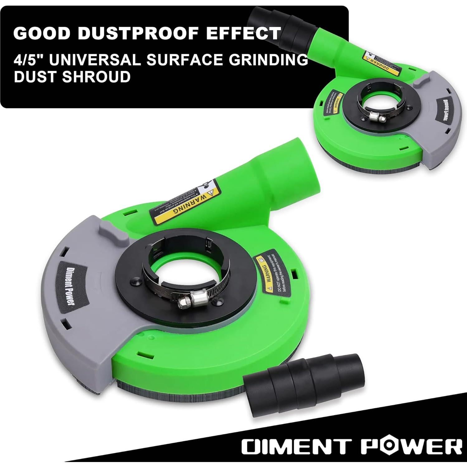 Diment Power Grinding Dust Shroud for Angle grinder 4 1/2-Inch / 5-Inch, Diamond Grinding Cup Wheel 5-Inch