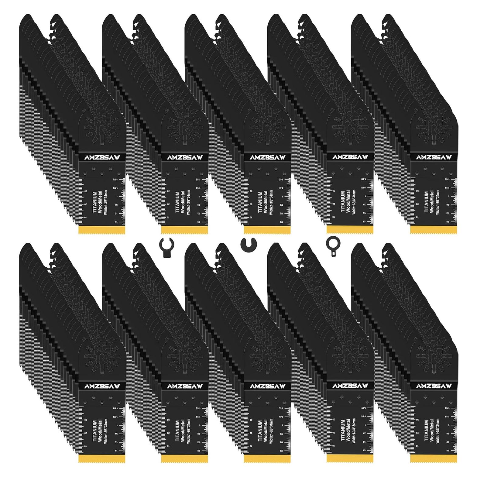 Kit de 200 Hojas de Multiherramienta AMZBSAW - Titanio y Acero