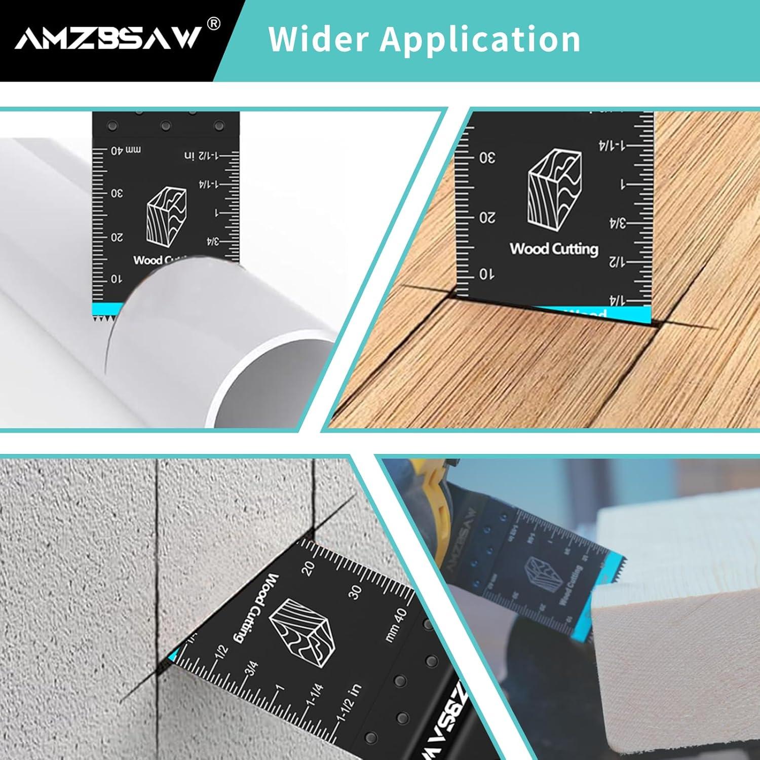 Kit de 100 Cuchillas Oscilantes AMZBSAW de Acero Cr-V