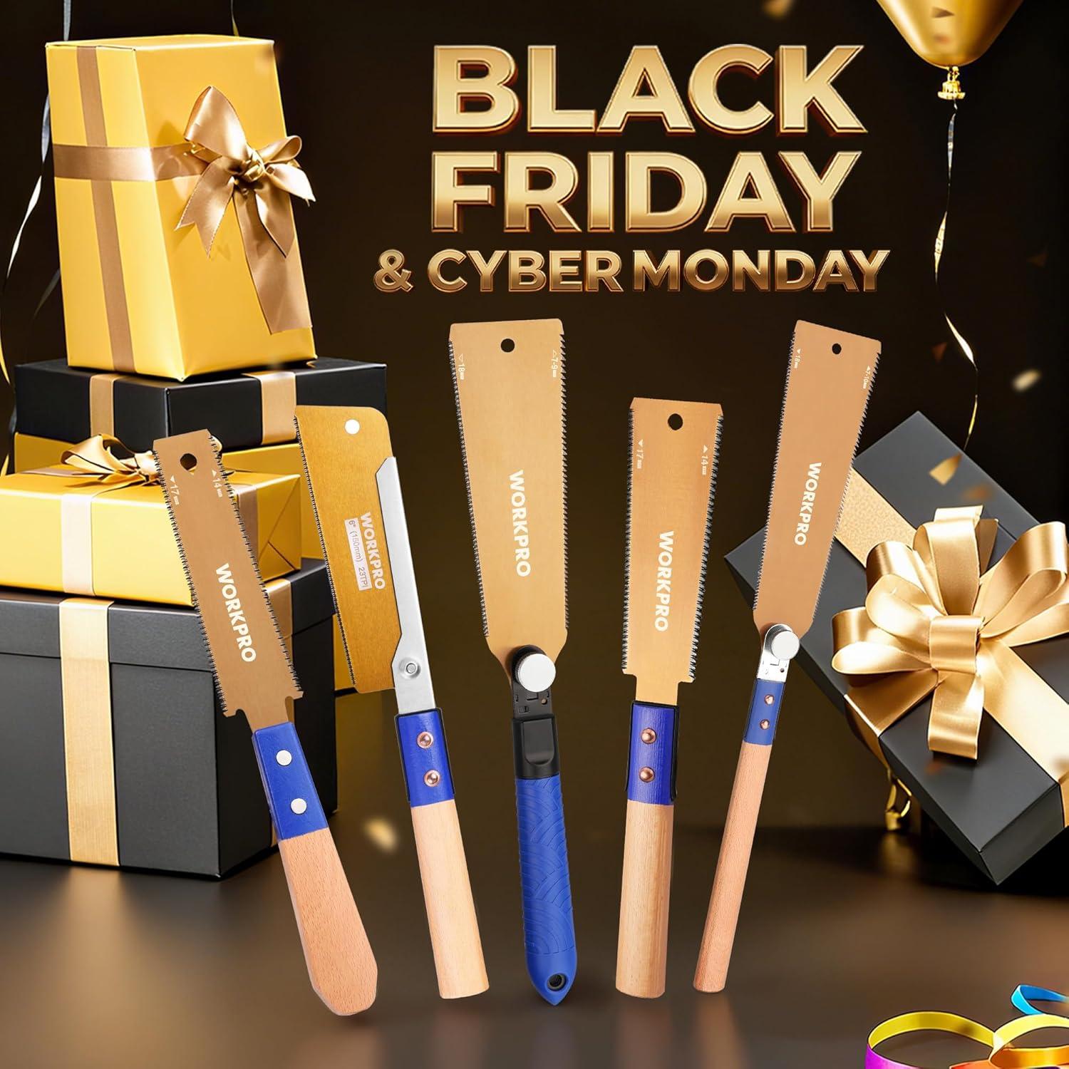 Sierra de Tirar Japonesa WORKPRO 15 cm Doble Filo SK5